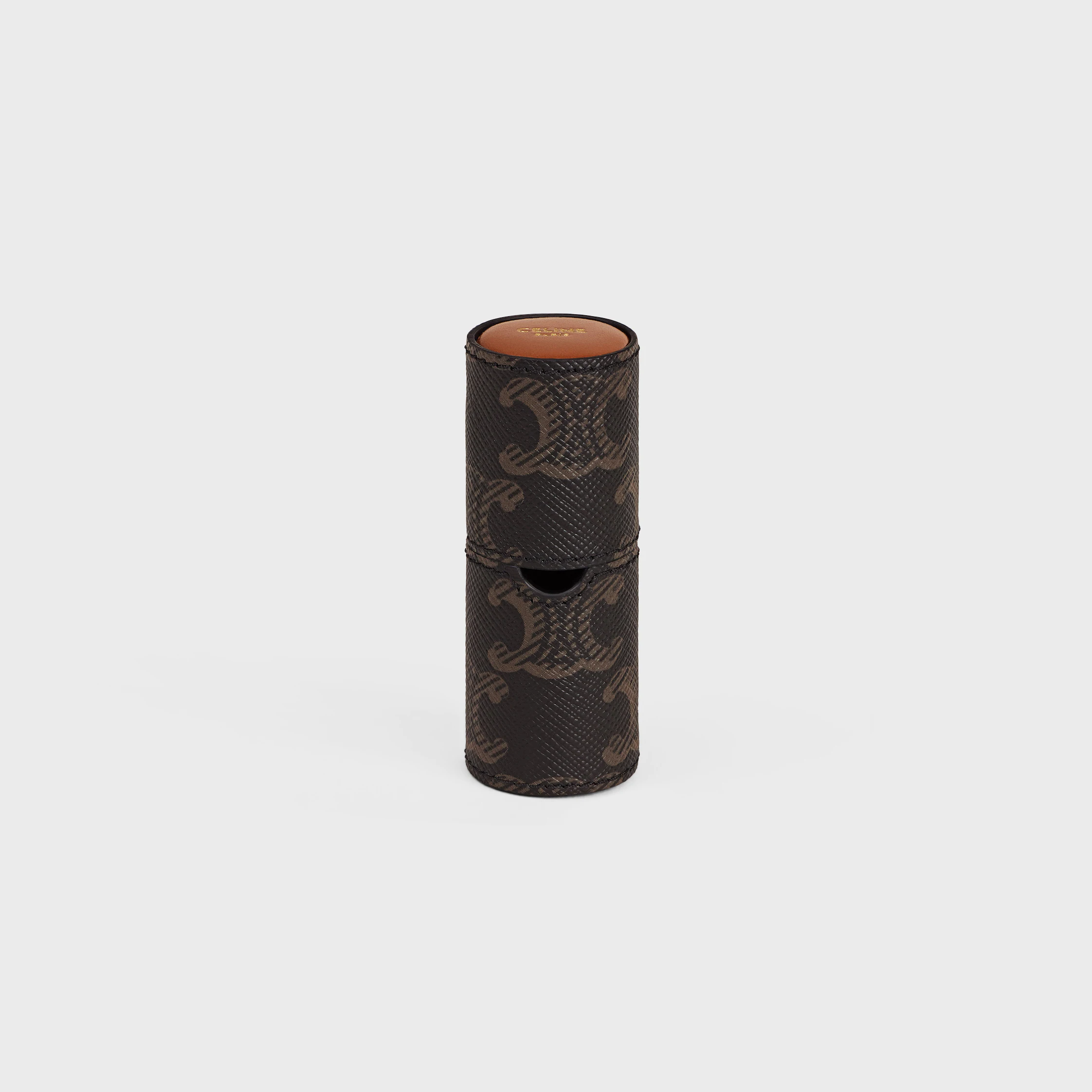 LIPSTICKHALTER AUS TRIOMPHE-LEINEN UND KALBSLEDER