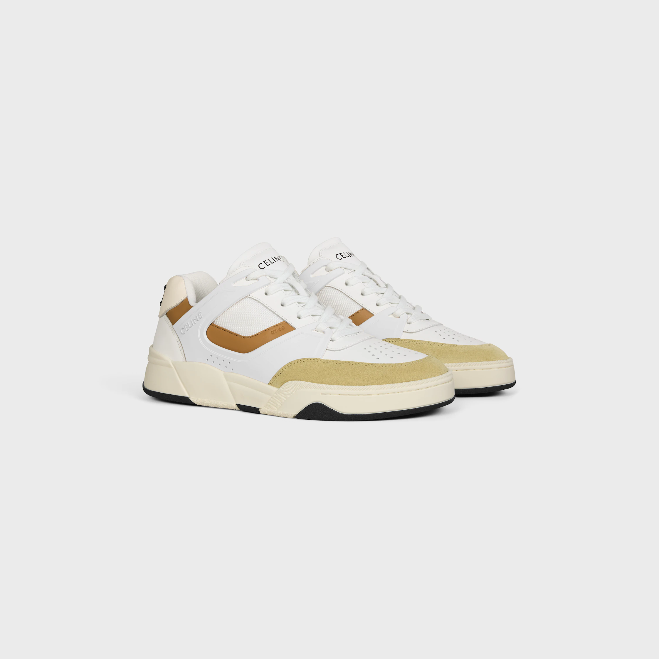 CT-09 TRAINER-SNEAKER AUS KALBSLEDER, VELOURS KALBSLEDER UND NETZ