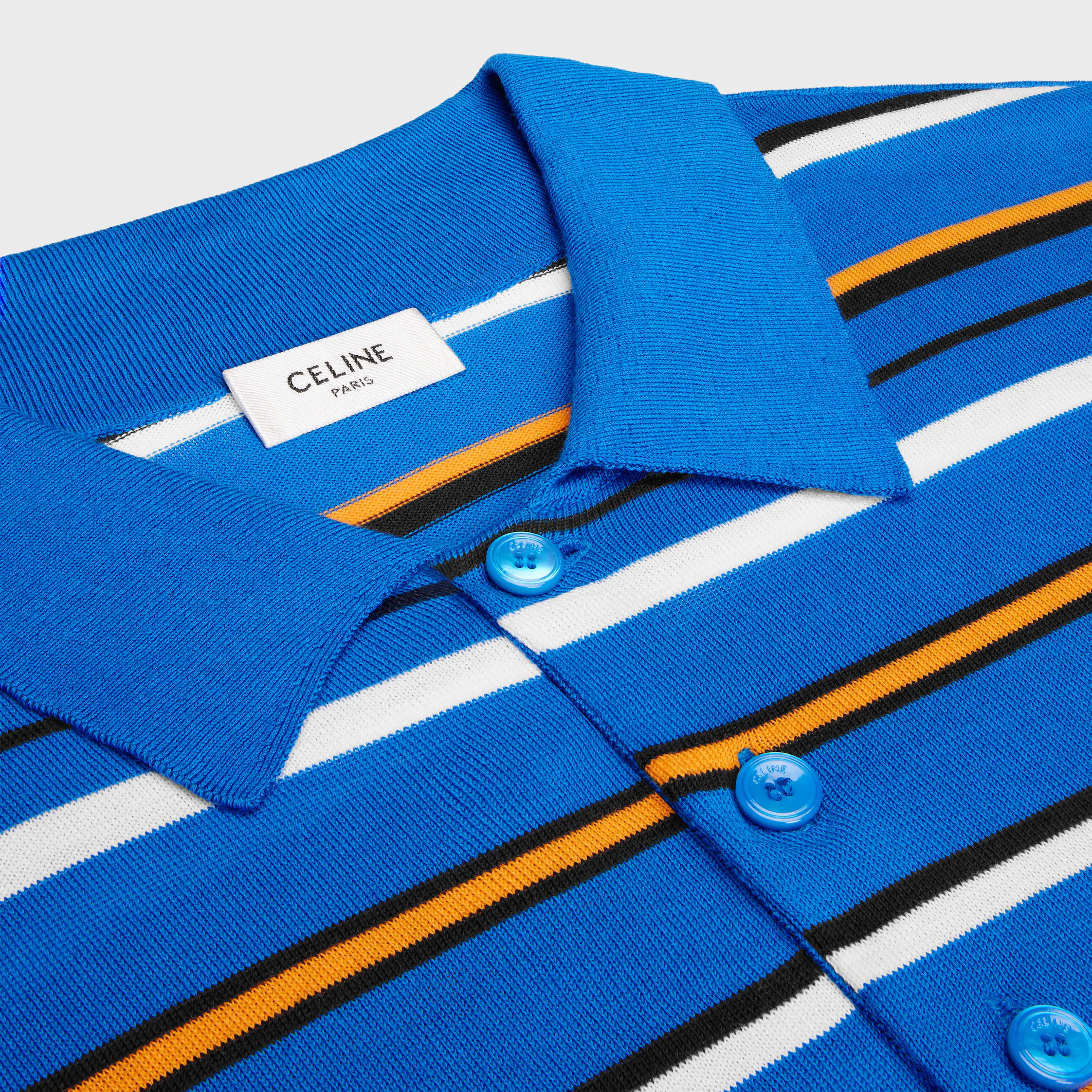 Polo-Pullover mit kurzen Ärmeln aus feinem Baumwollmaterial