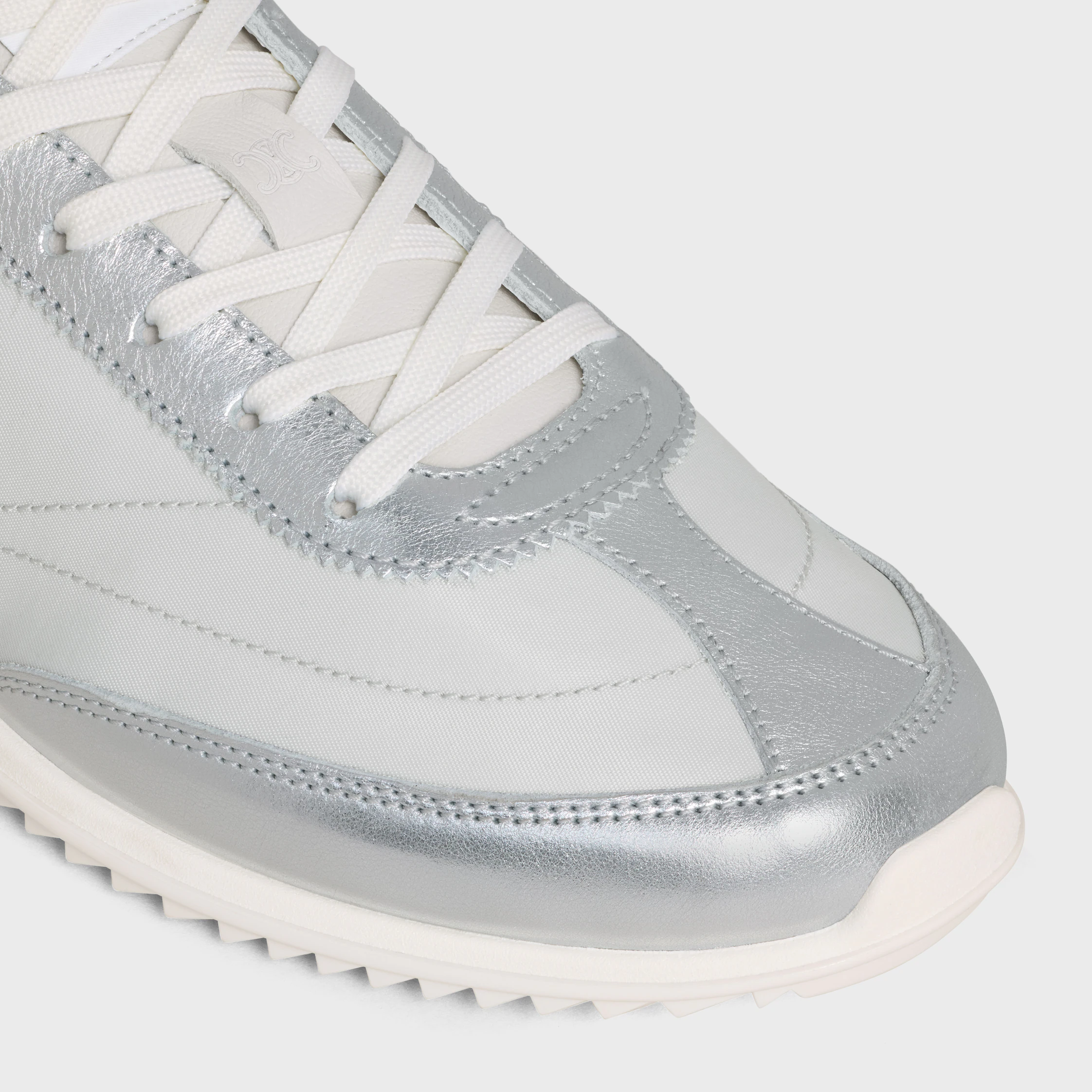 RACER-SNEAKER AUS NYLON, LAMINIERTER KALBSLEDER UND KALBSLEDER