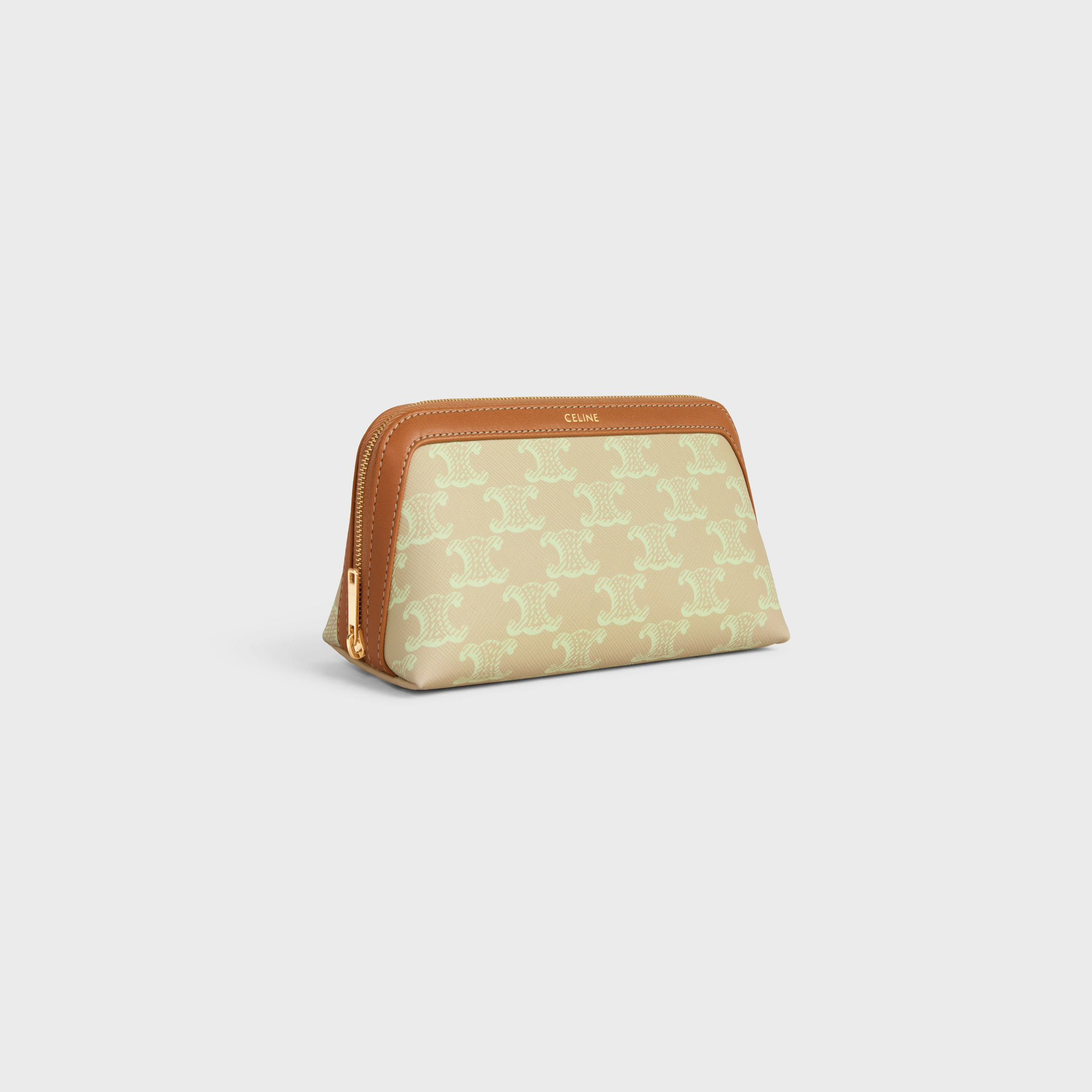 KOSMETIK-LIPSTICK-ETUI AUS TRIOMPHE-BAUMWOLLE UND KALBSLEDER