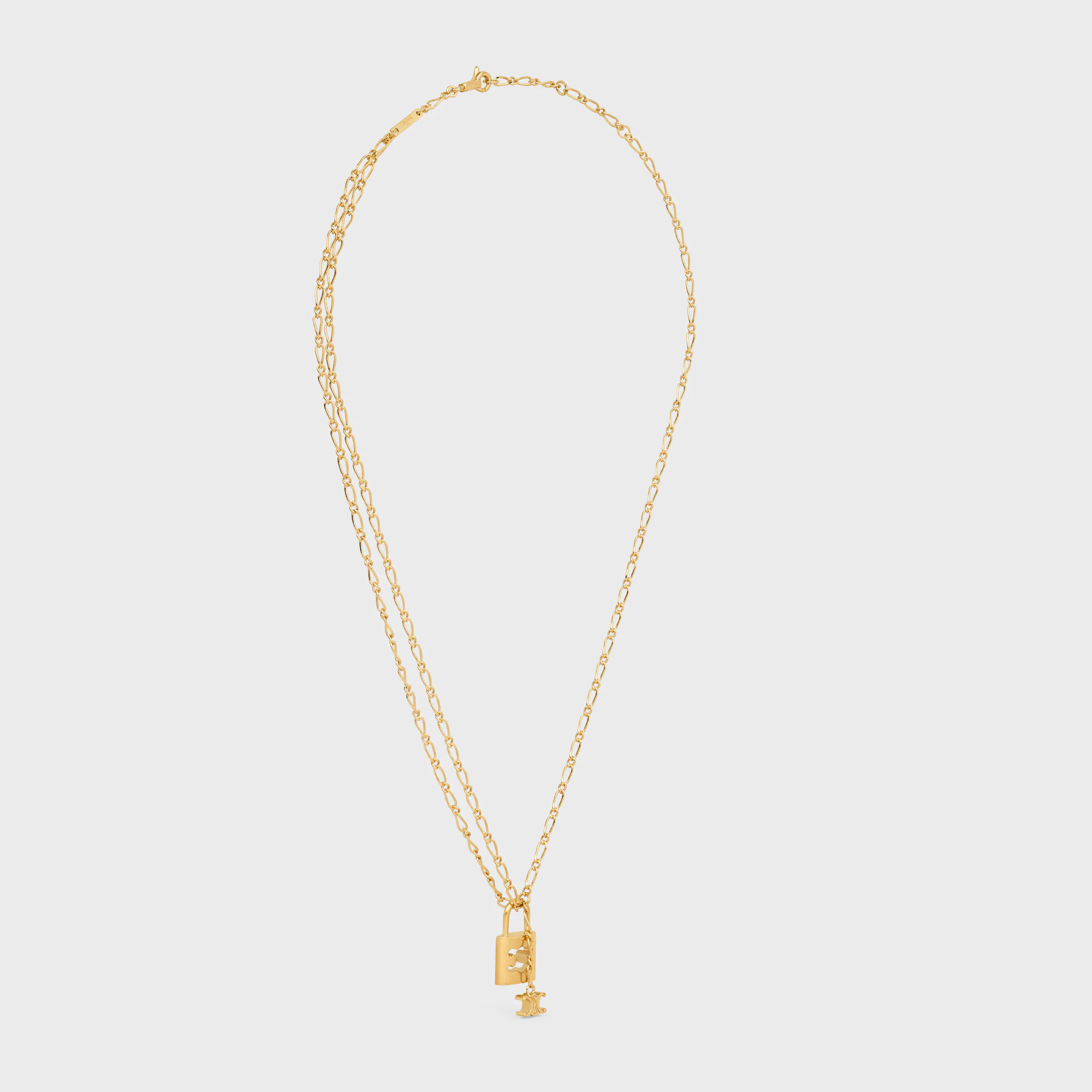Triomphe-Halskette aus Messing mit Goldfinish