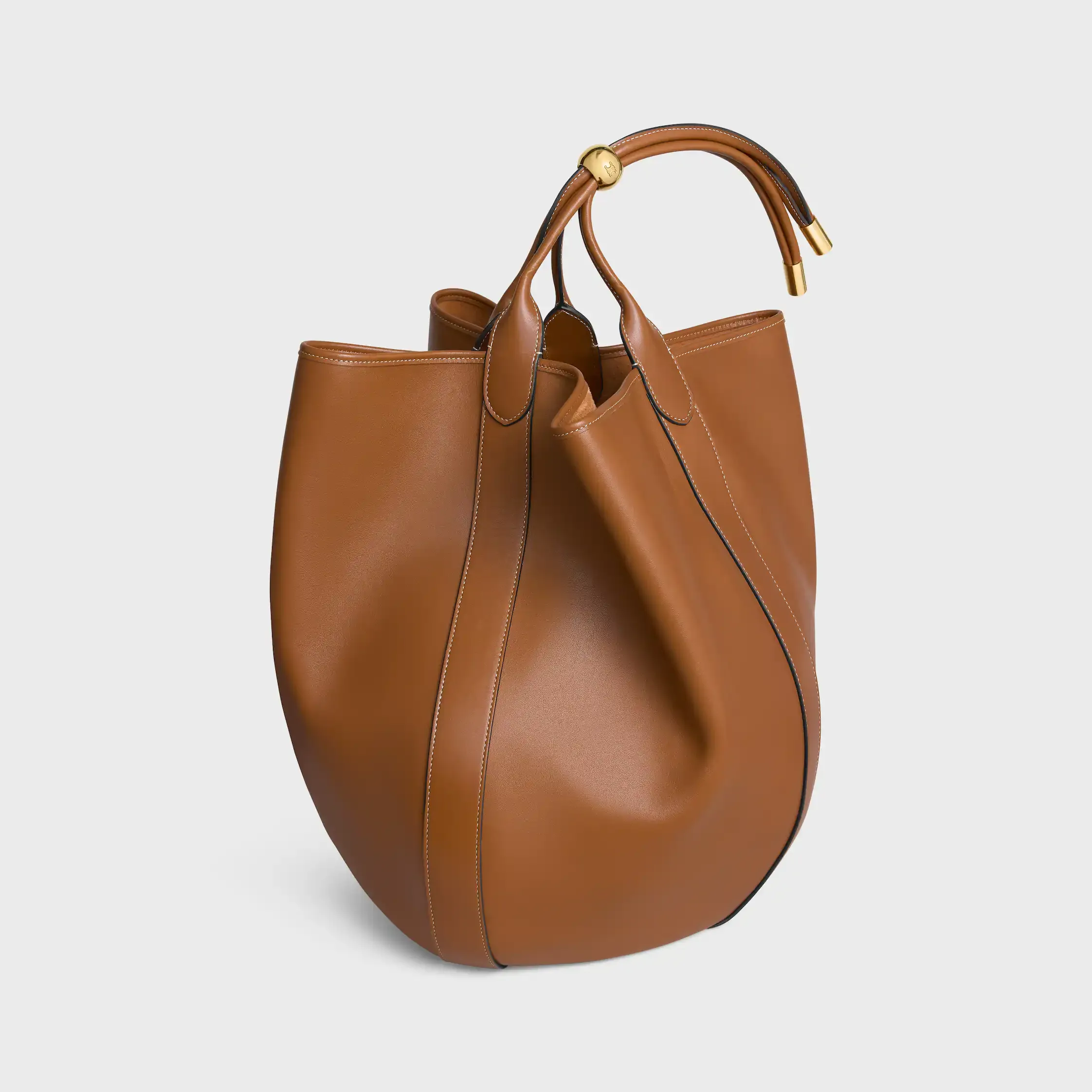 GROßE TROCKENBETTEN-TASCHE AUS WEICHEM GLATTEN KALBSLEDER