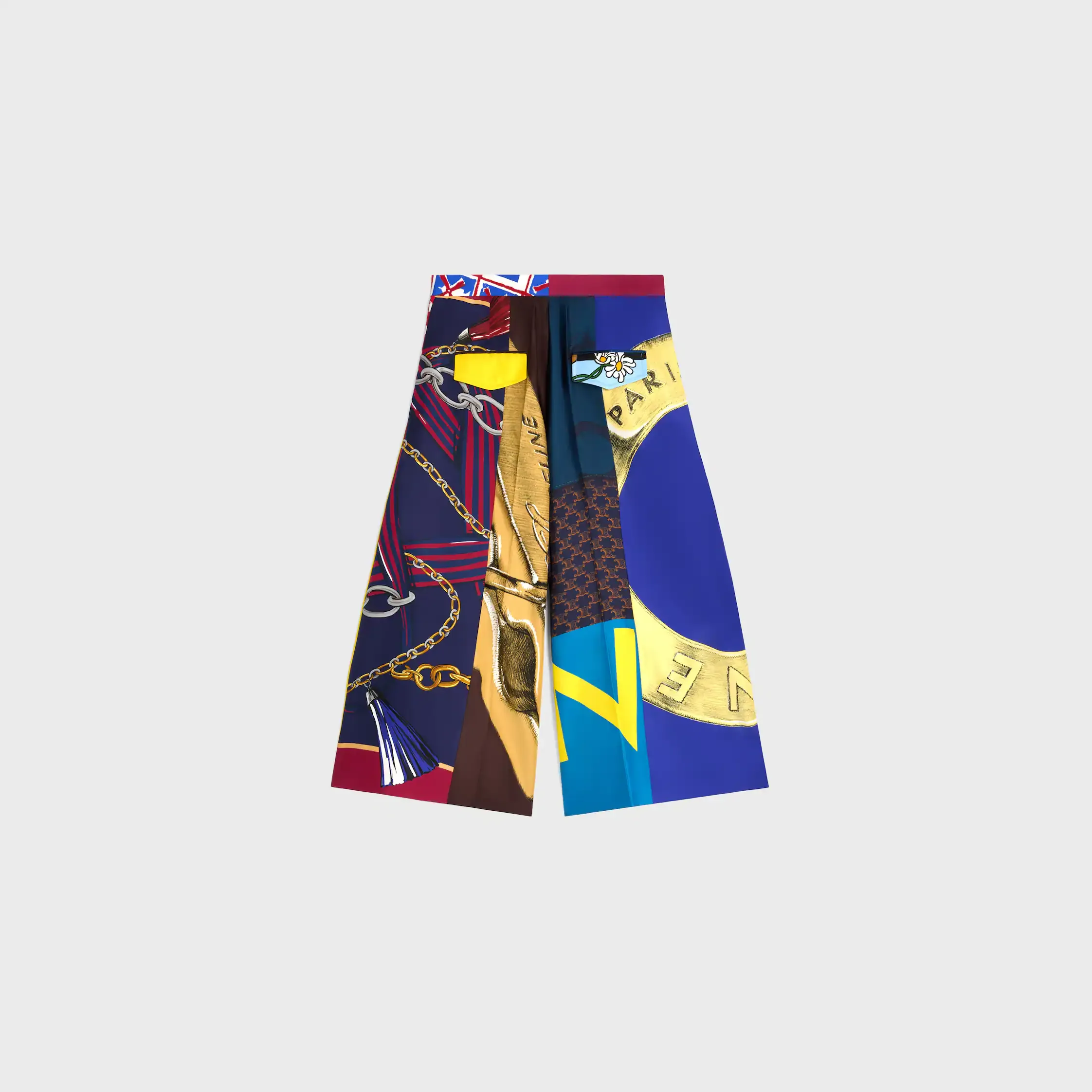 Crop-Trouser aus Seidengewebe