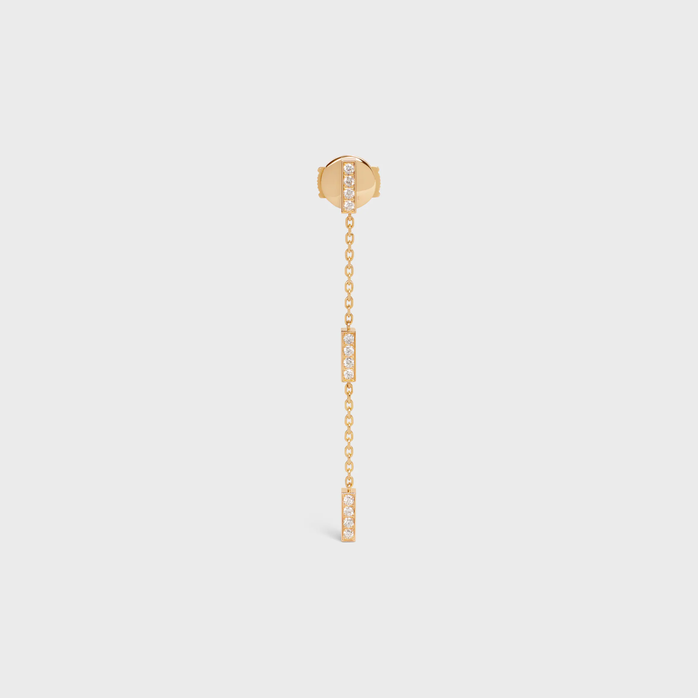 Celine Line Dreifachohrring aus Gelbgold und Diamanten