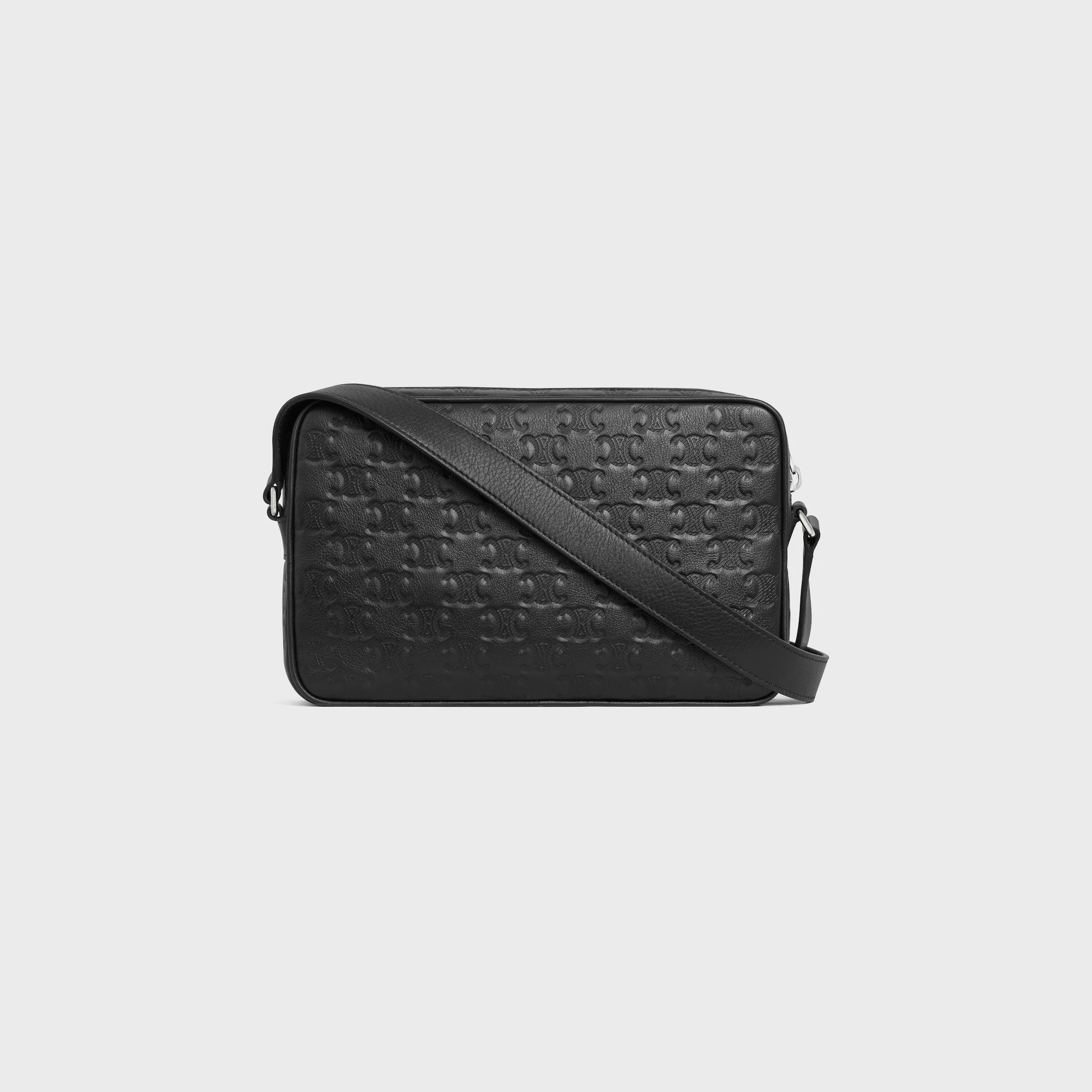 Medium Messengerbag aus Kalbsleder mit embossiertem Triomphe-Muster