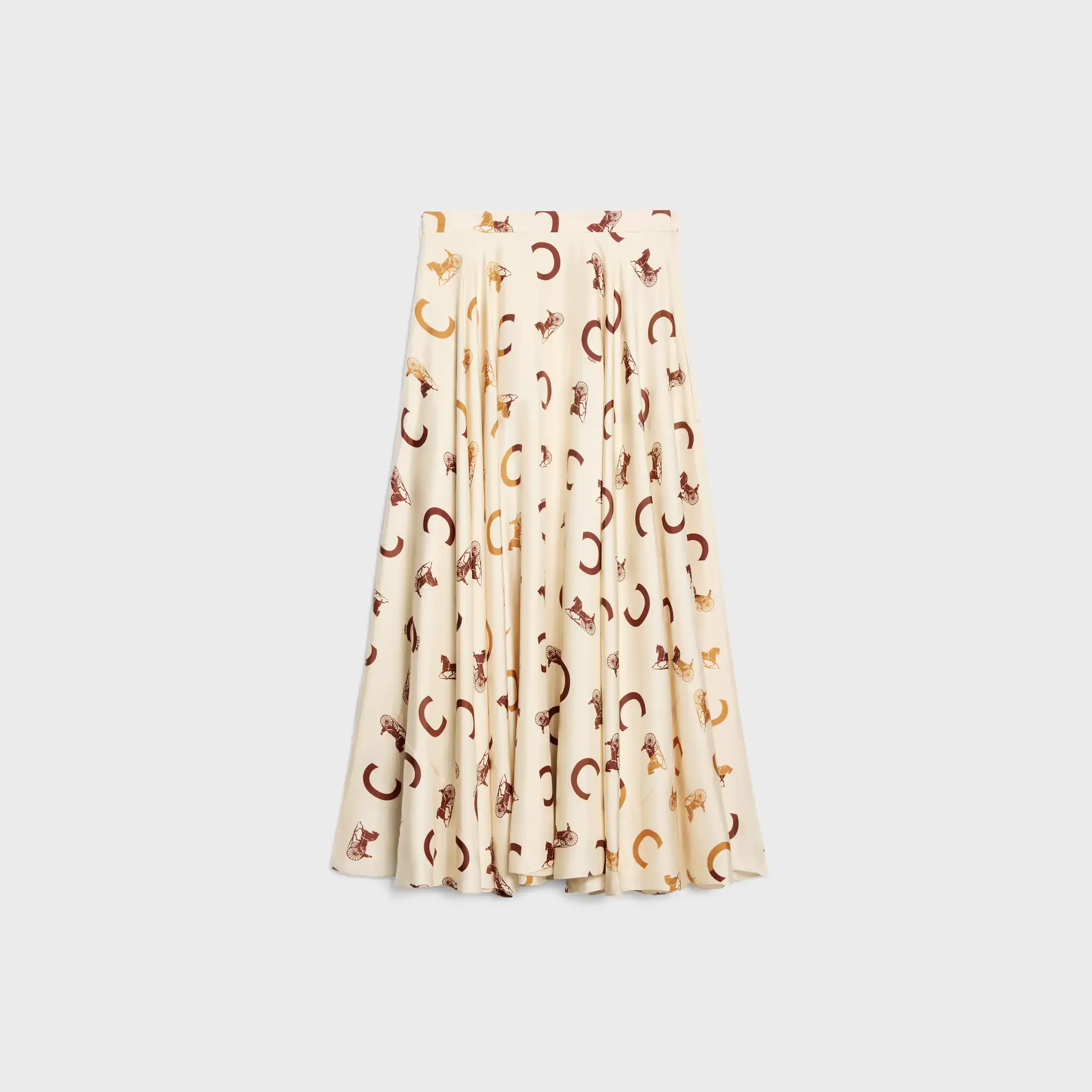 Rock aus Seiden-Twill