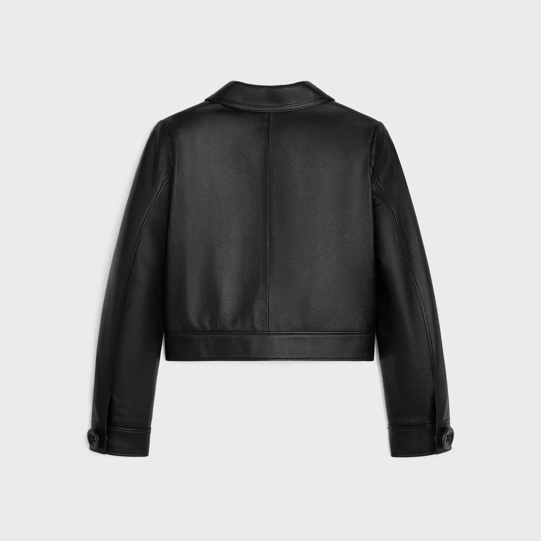 gerader Blouson-Jacke aus weichem Lammleder