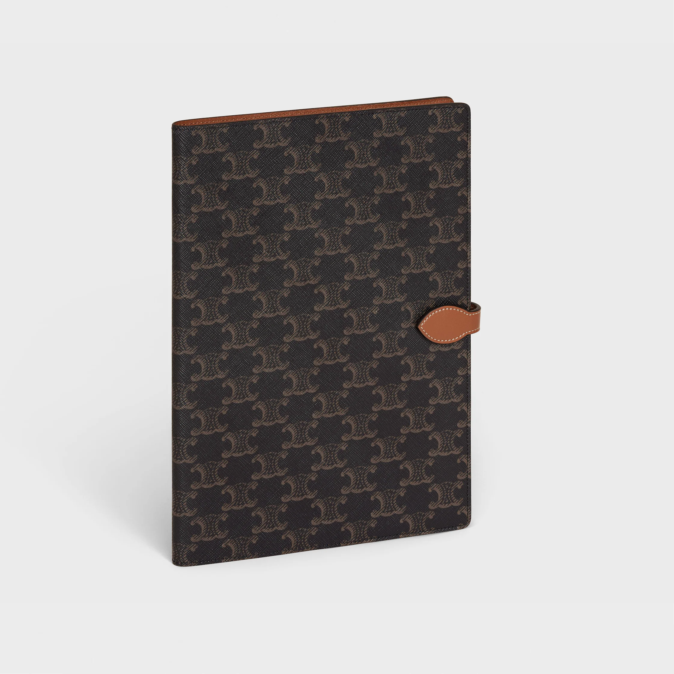 Großes Notizbuch-Case aus Triomphe-Canvas und Kalbsleder