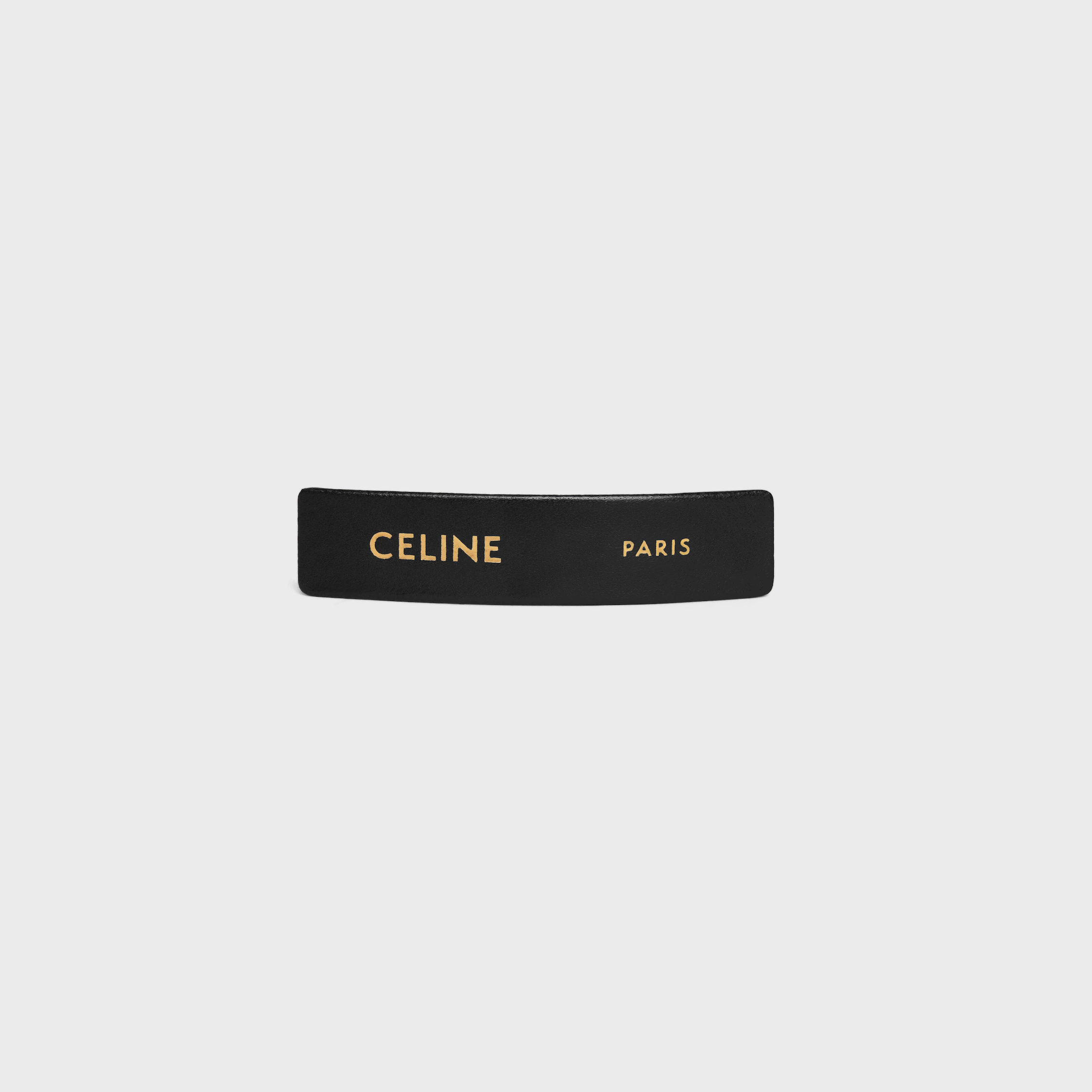 Haarspange Celine Paris aus Lammleder, Messing mit Goldfinish und Stahl