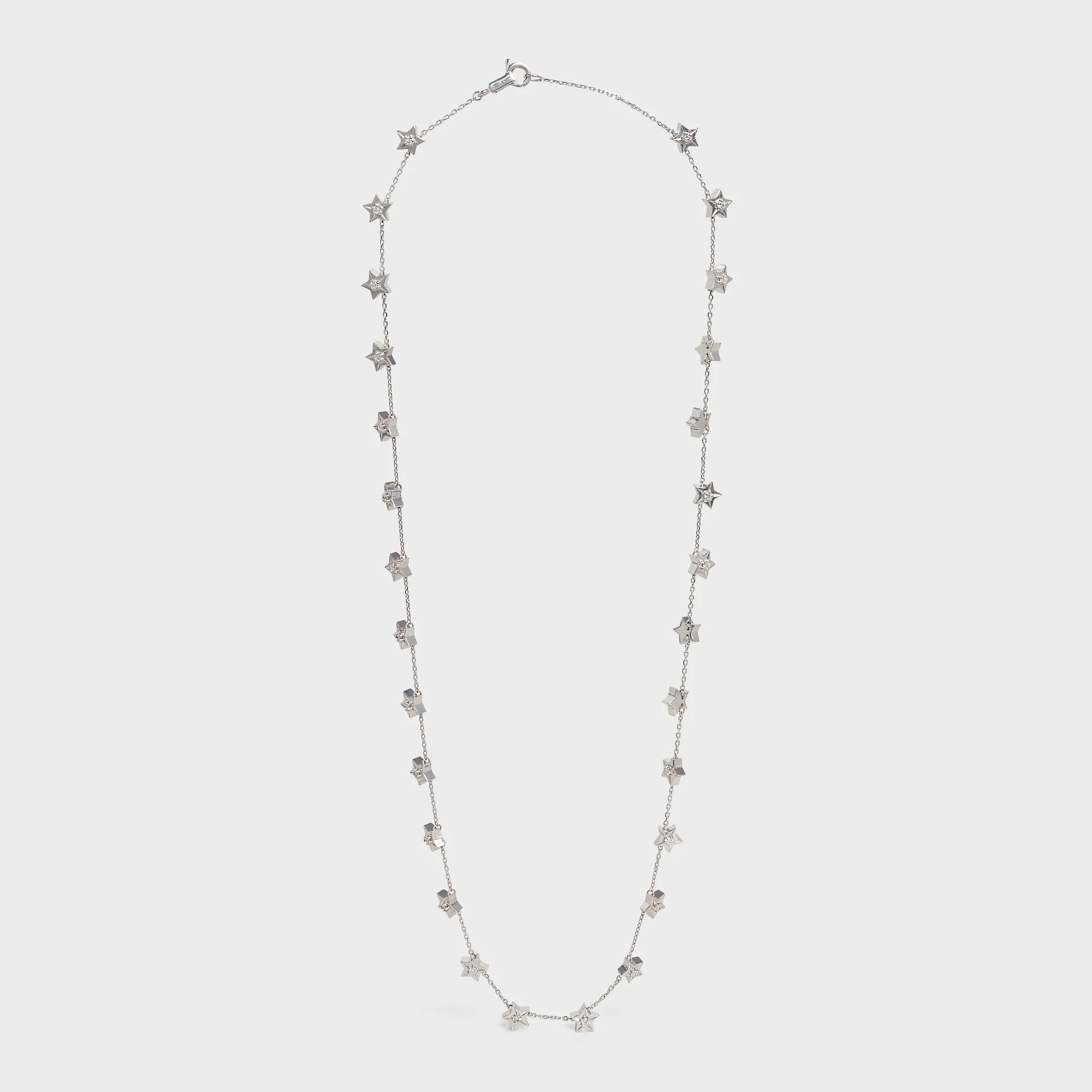 Etoile Celine Halskette mit mehreren Sternen in Weißgold und Diamanten