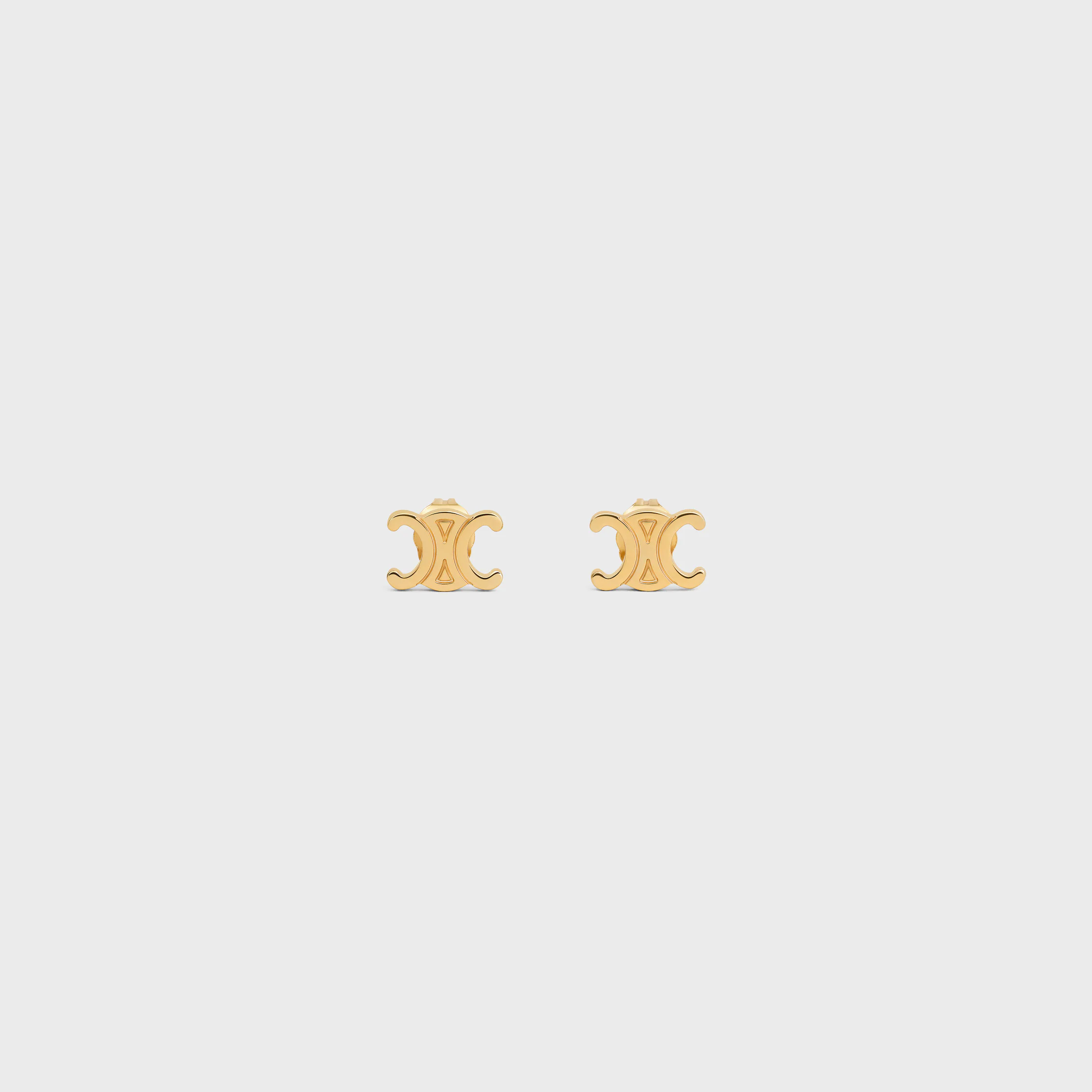 Triomphe-Ohrstecker aus Messing mit Goldfinish