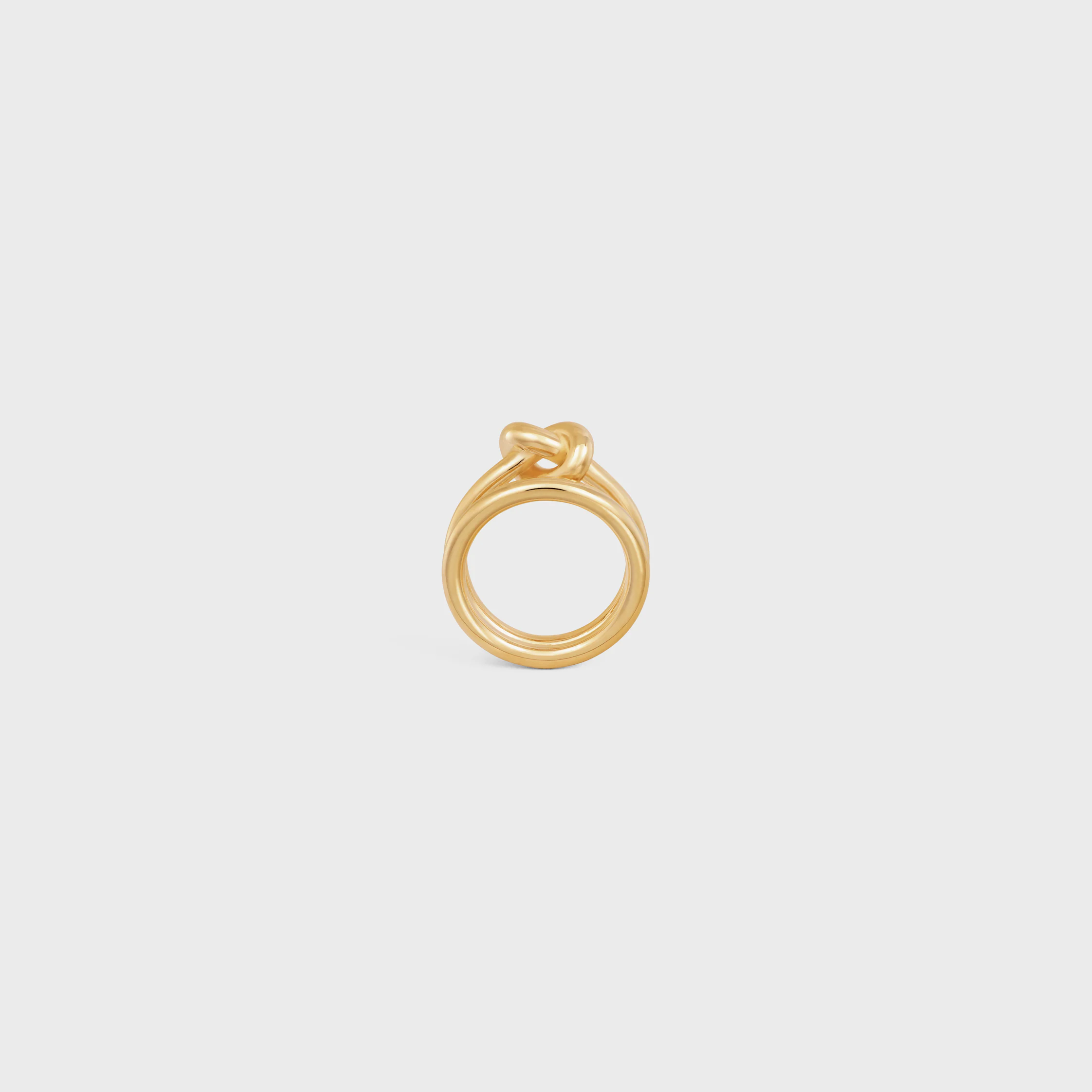 Knot Doppelring aus Messing mit Goldfinish