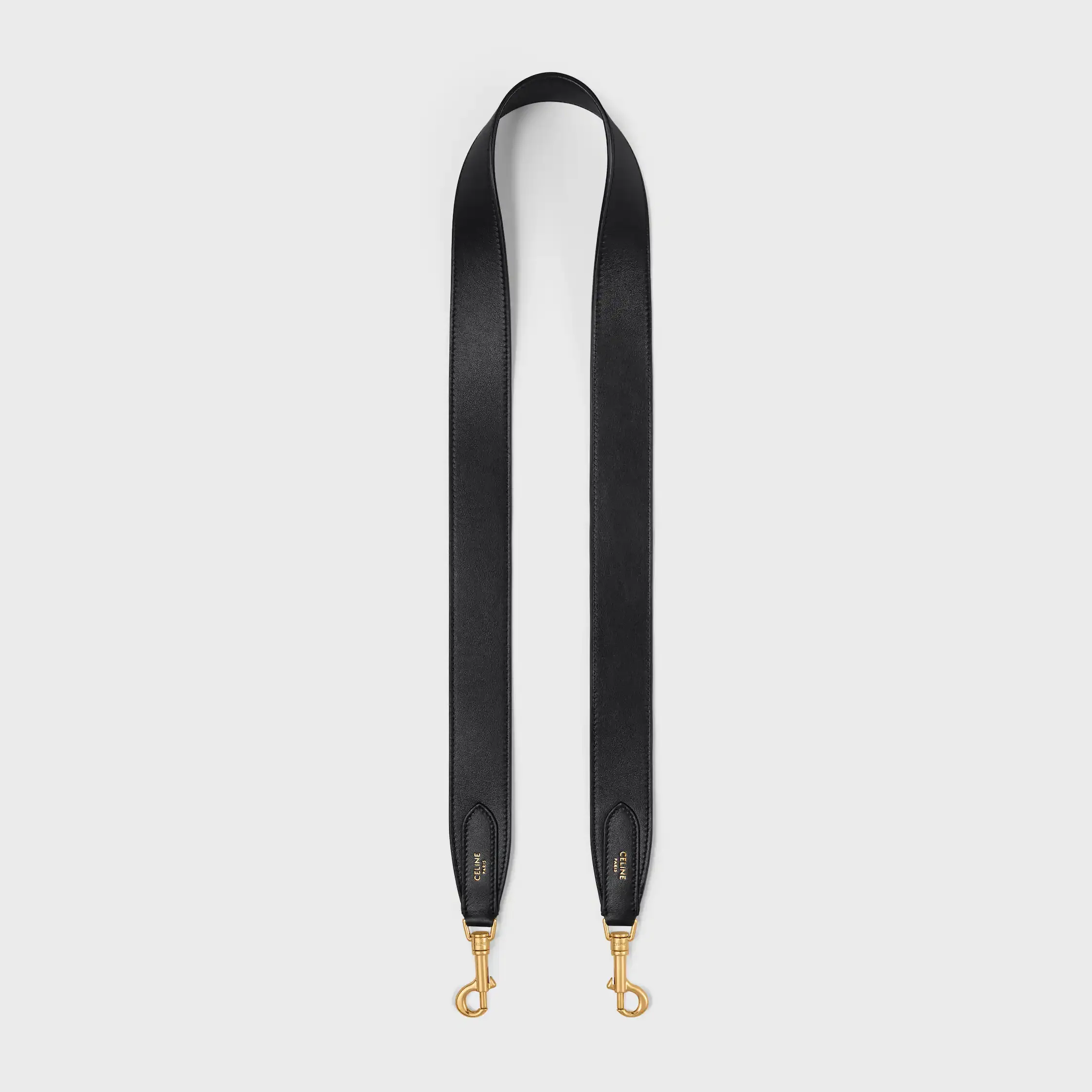 Langer Riemen aus glattem Kalbsleder mit GOLDEN FINISH