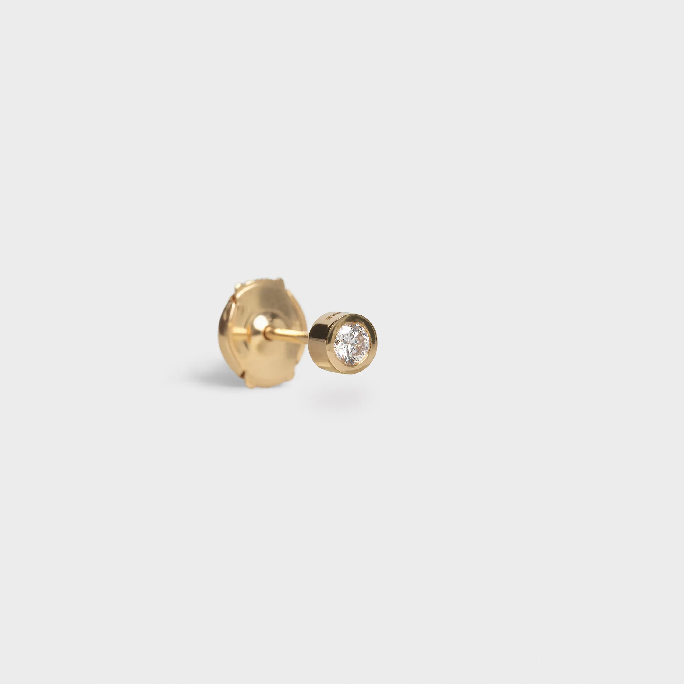 Celine Sentimental Brillant-Stud in Gelbgold und Diamant