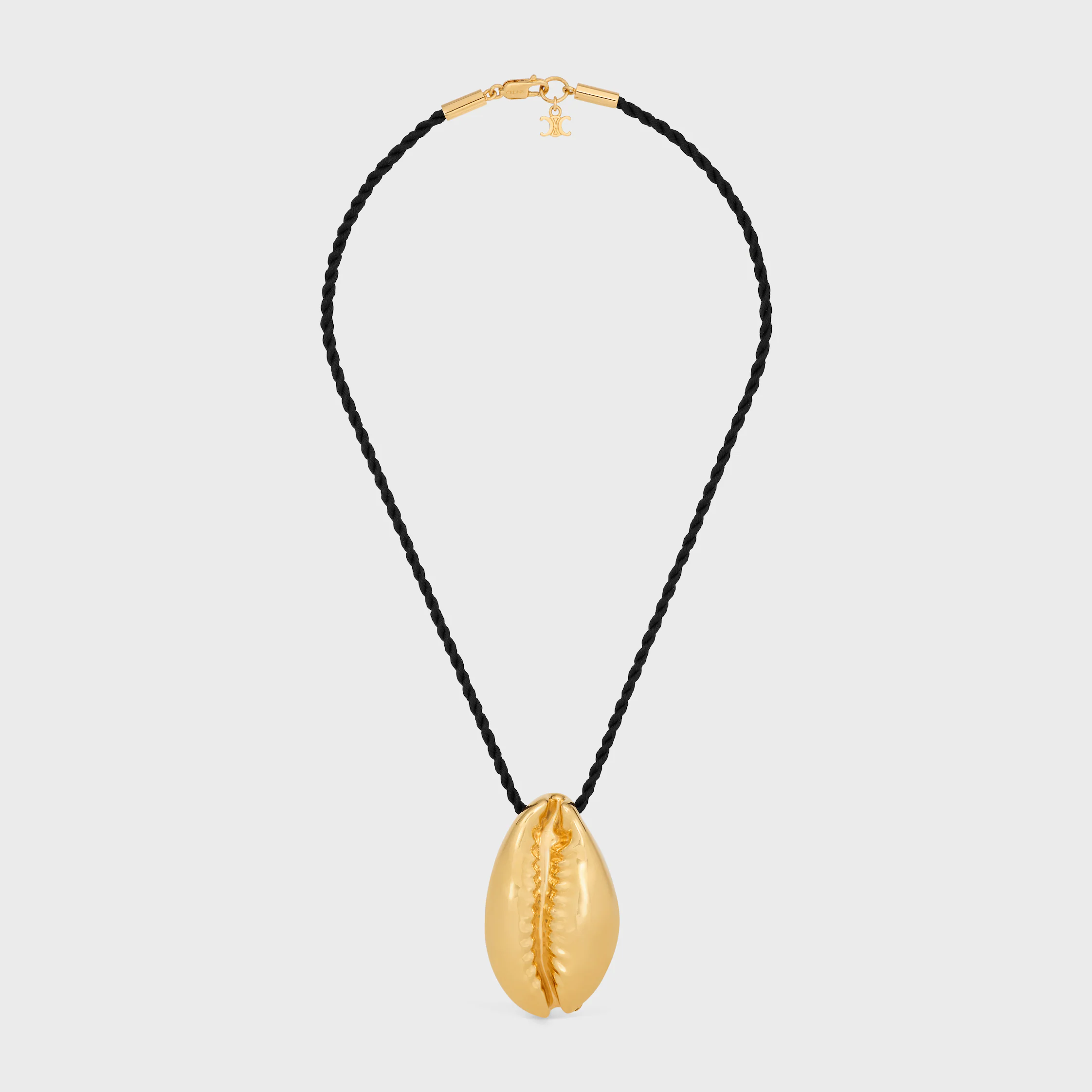 Celine Défilé-Halskette aus Messing mit Goldfinish und Seide