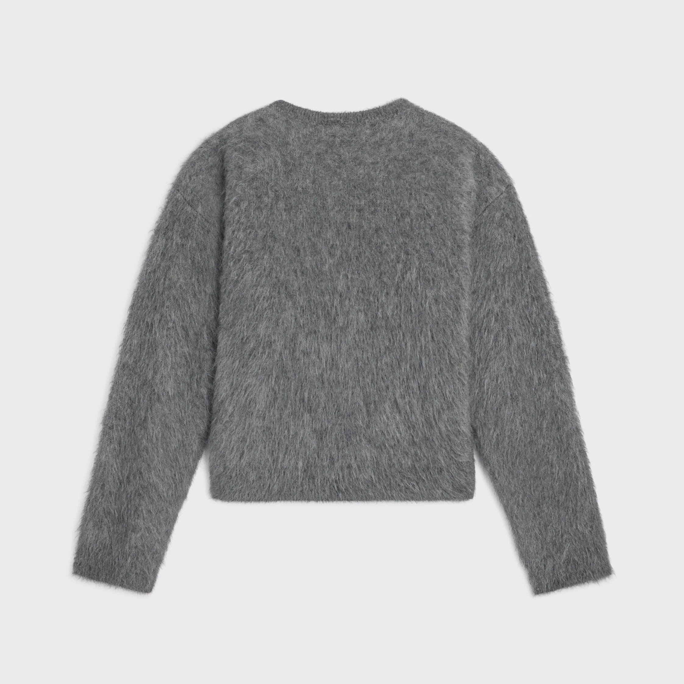 Pullover mit Rundhals in gebürsteter Mohair-Qualität