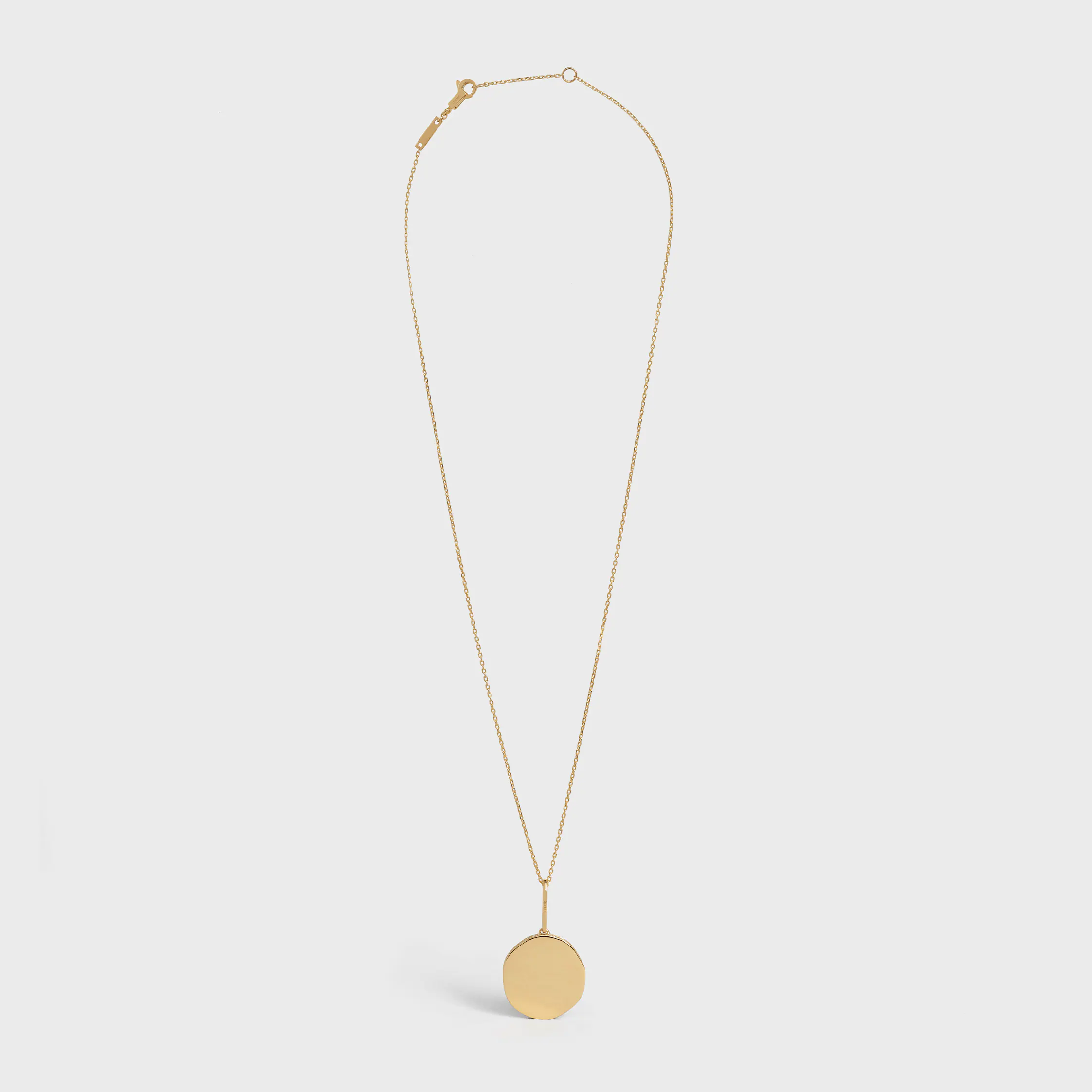 Medaille Celine Halskette in Gelbgold und Diamanten