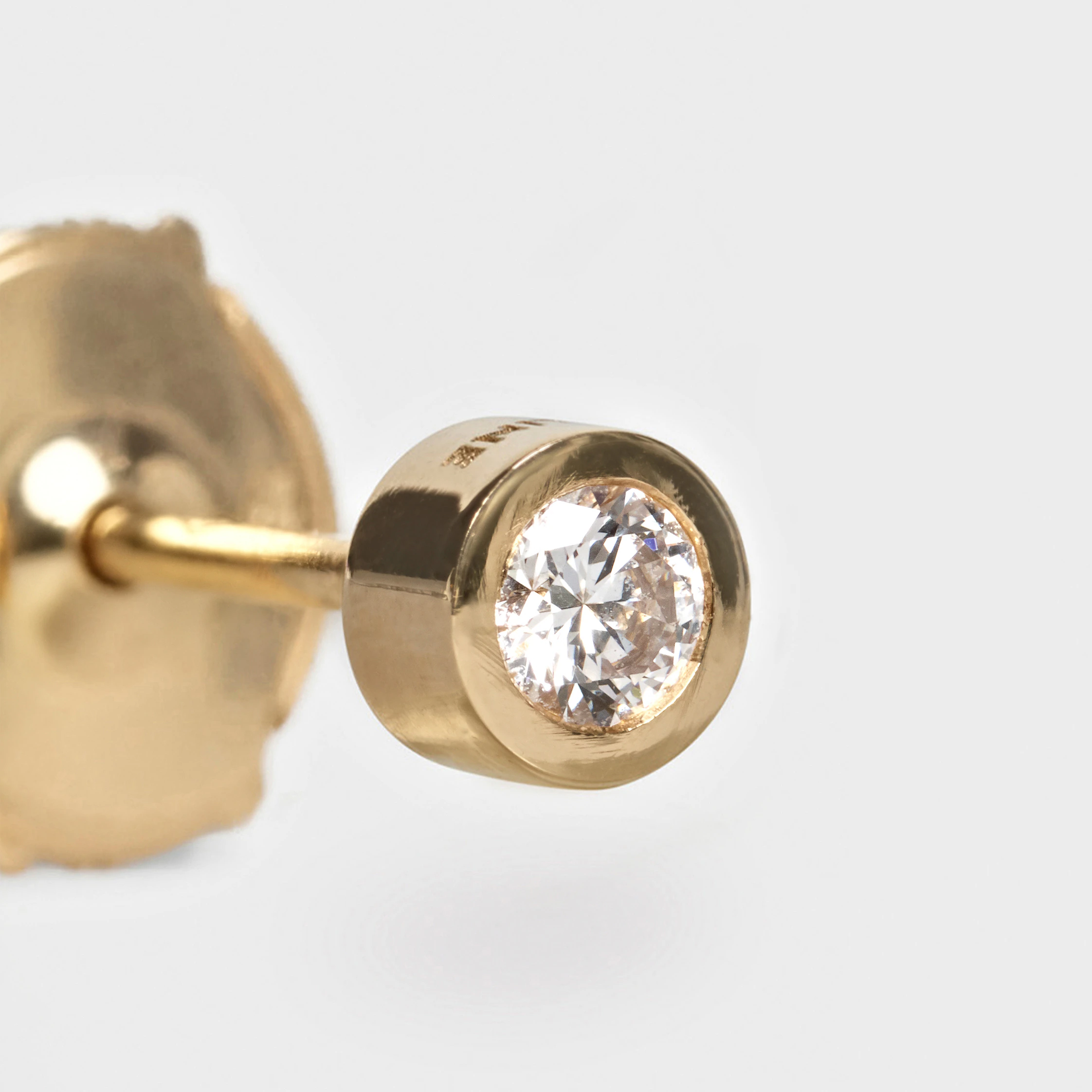 Celine Sentimental Brillant-Stud in Gelbgold und Diamant