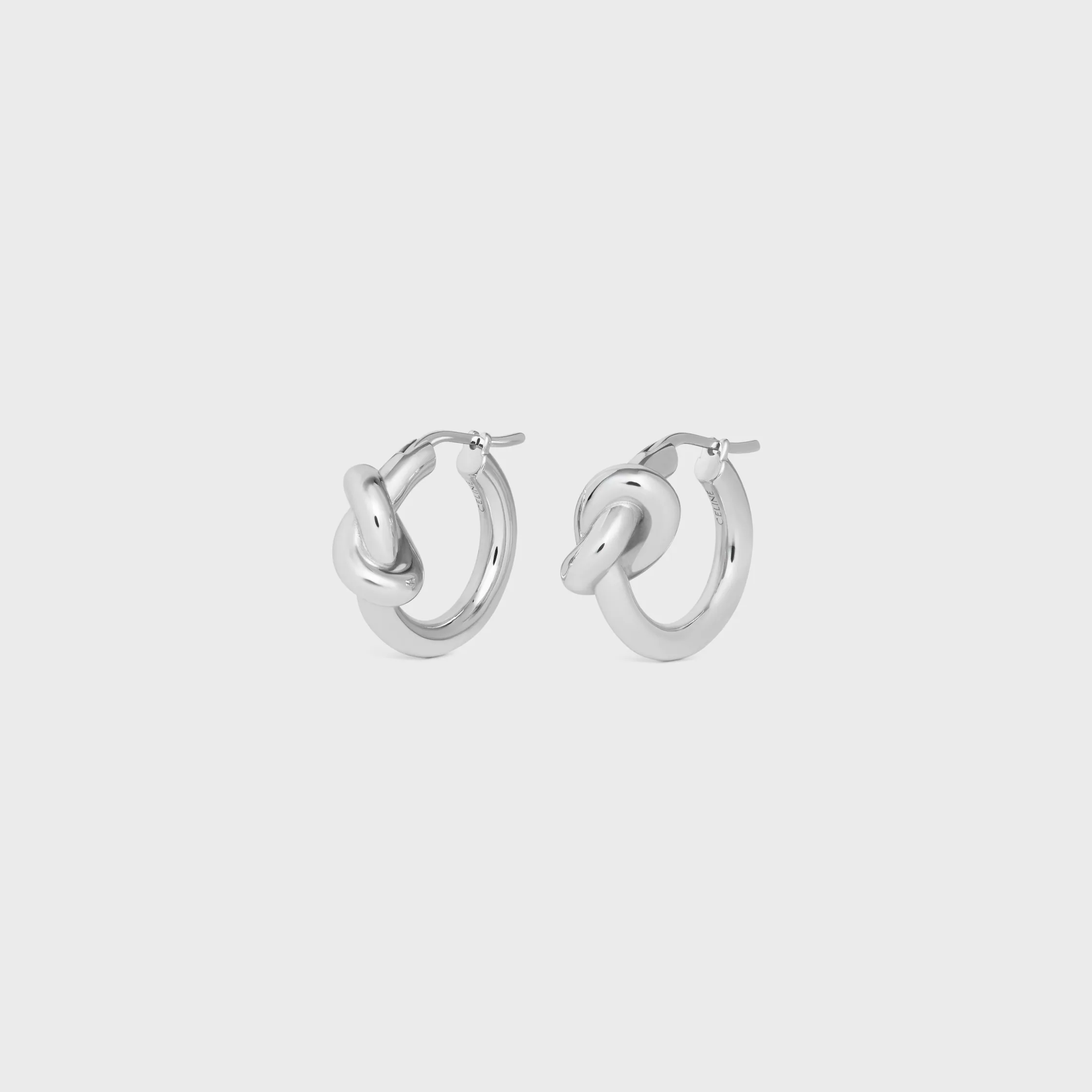 Knot-Ohrringe aus Messing mit Rhodium-Oberfläche