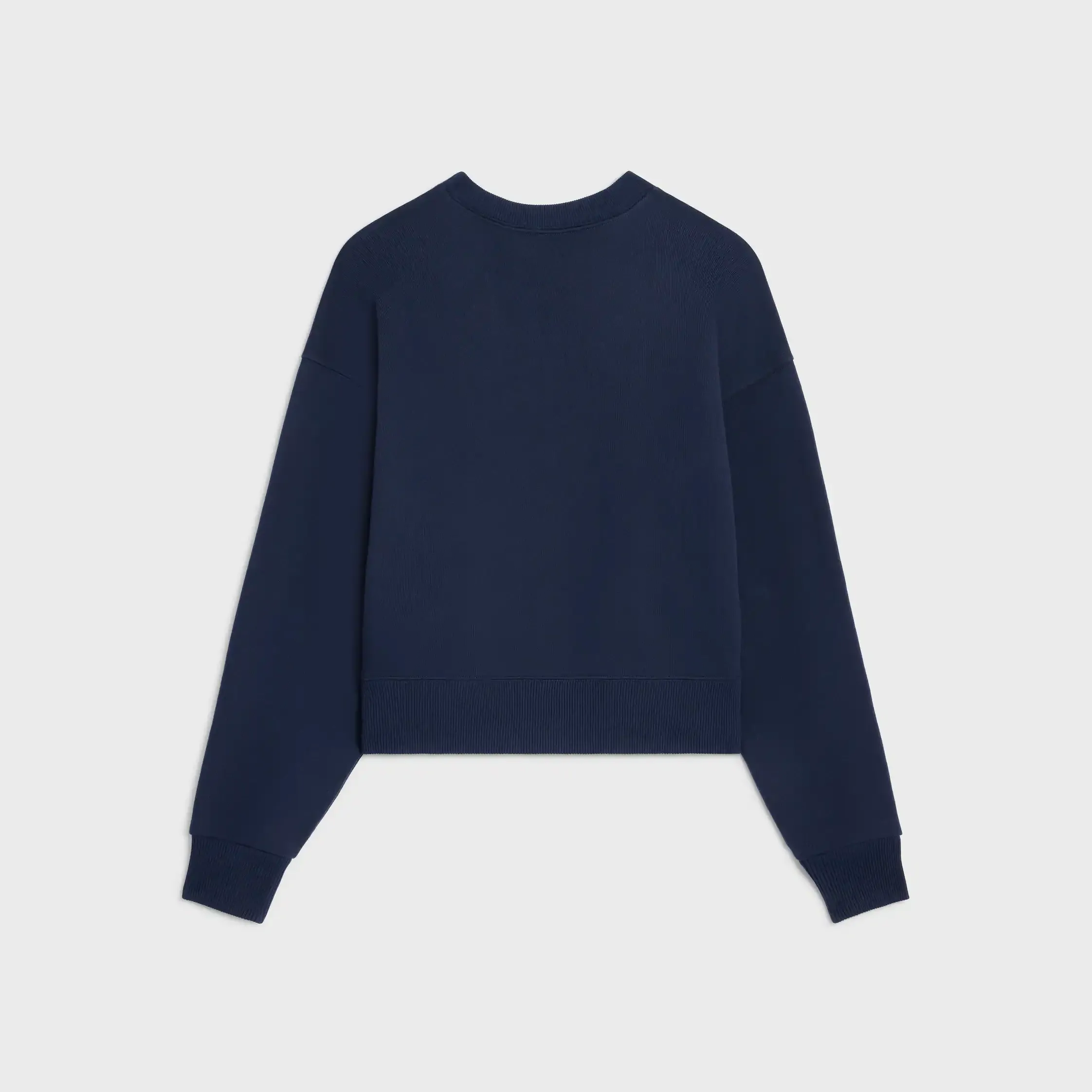 Loose Sweatshirt aus Baumwollfleece