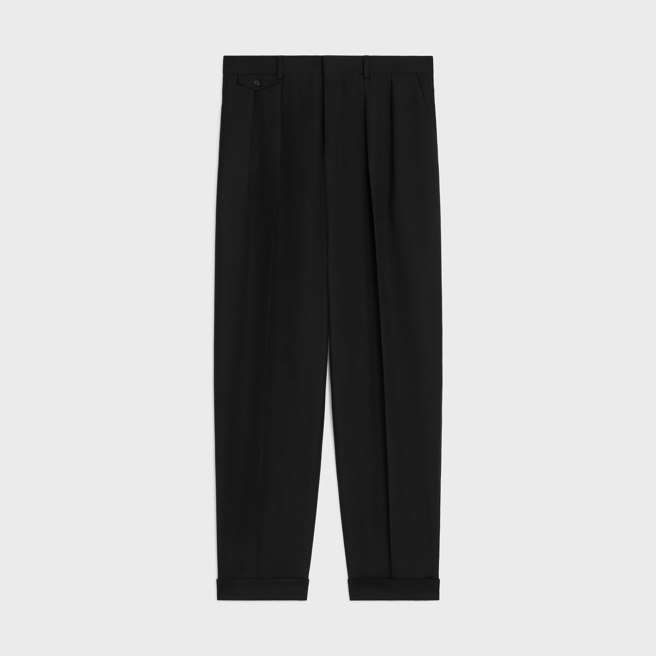 Pleated Hosen aus Wollgabardine
