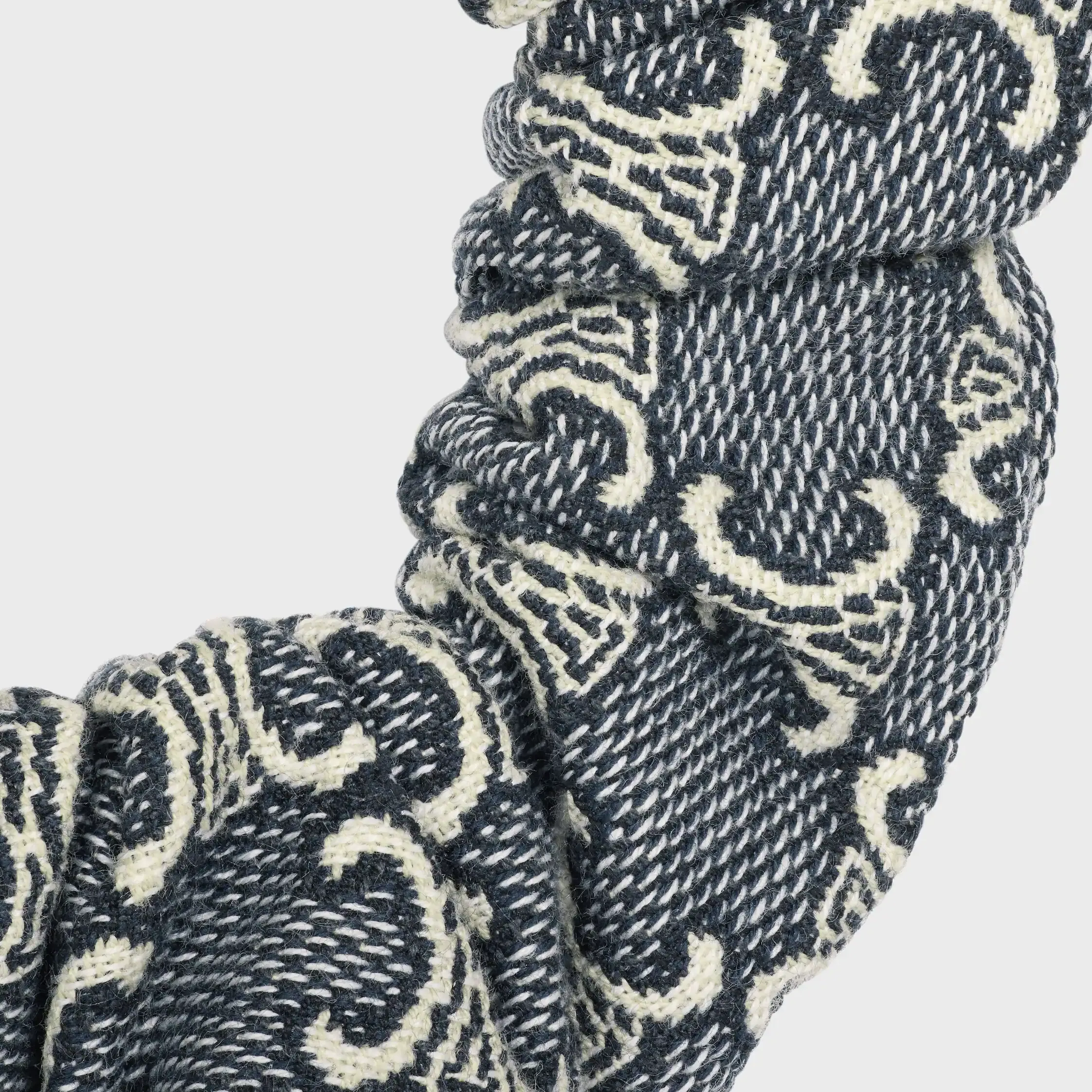 Celine Jacquard Triomphe-Schleife aus Baumwolle, Polyester, Polyamid und Messing mit Goldfinish