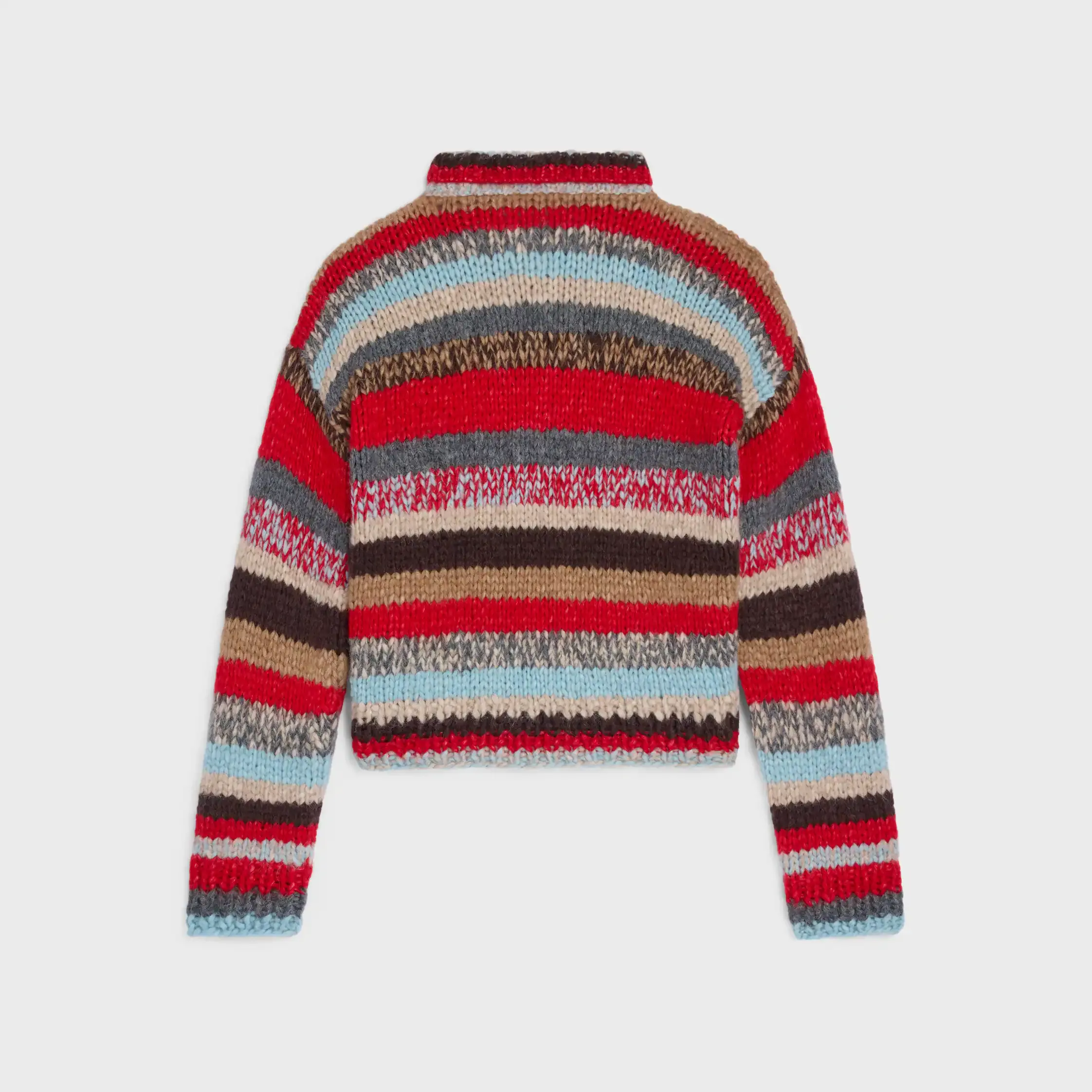 Polo-Pullover aus Alpaca- und Schafswolle