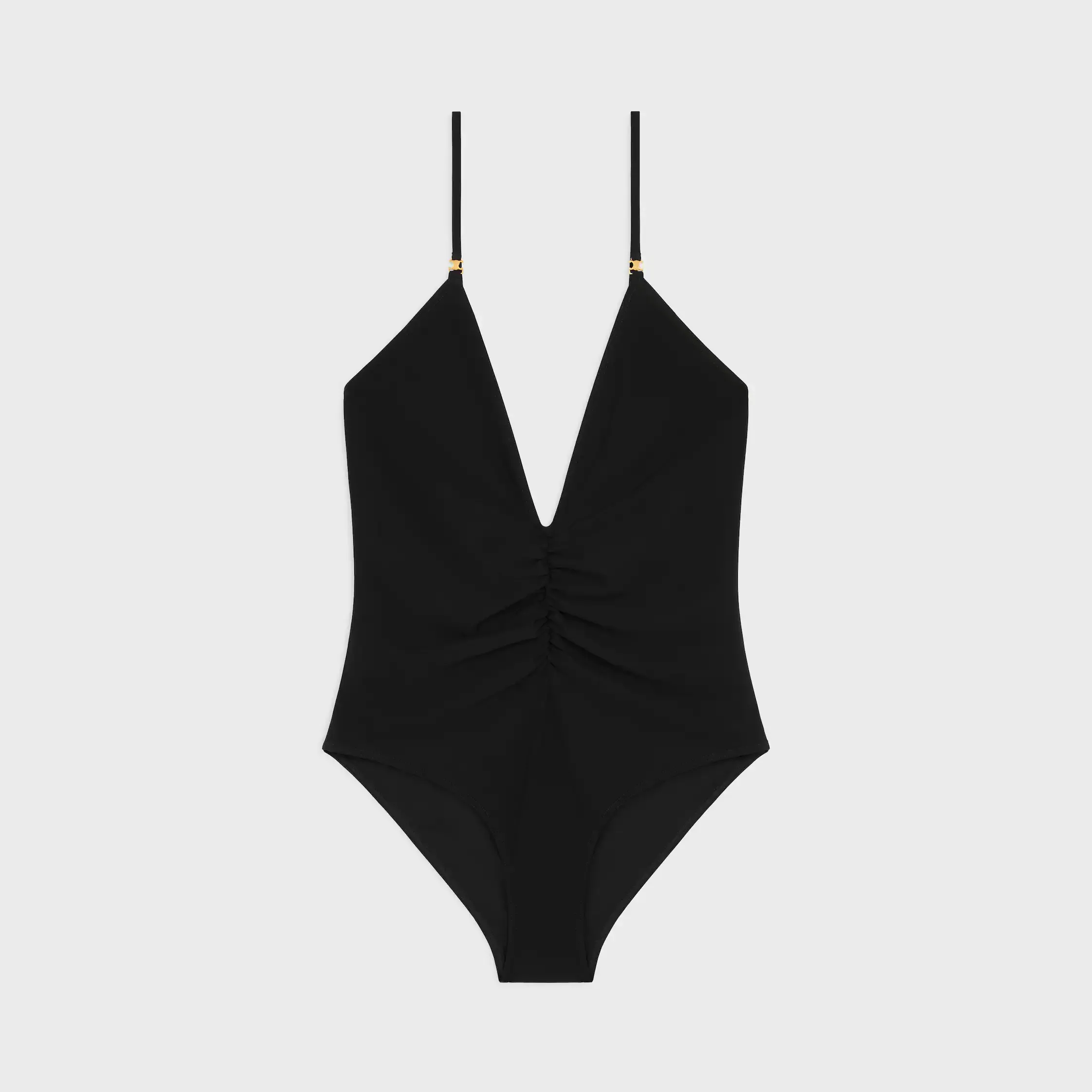 Gesammelter Badeanzug aus matter Jersey