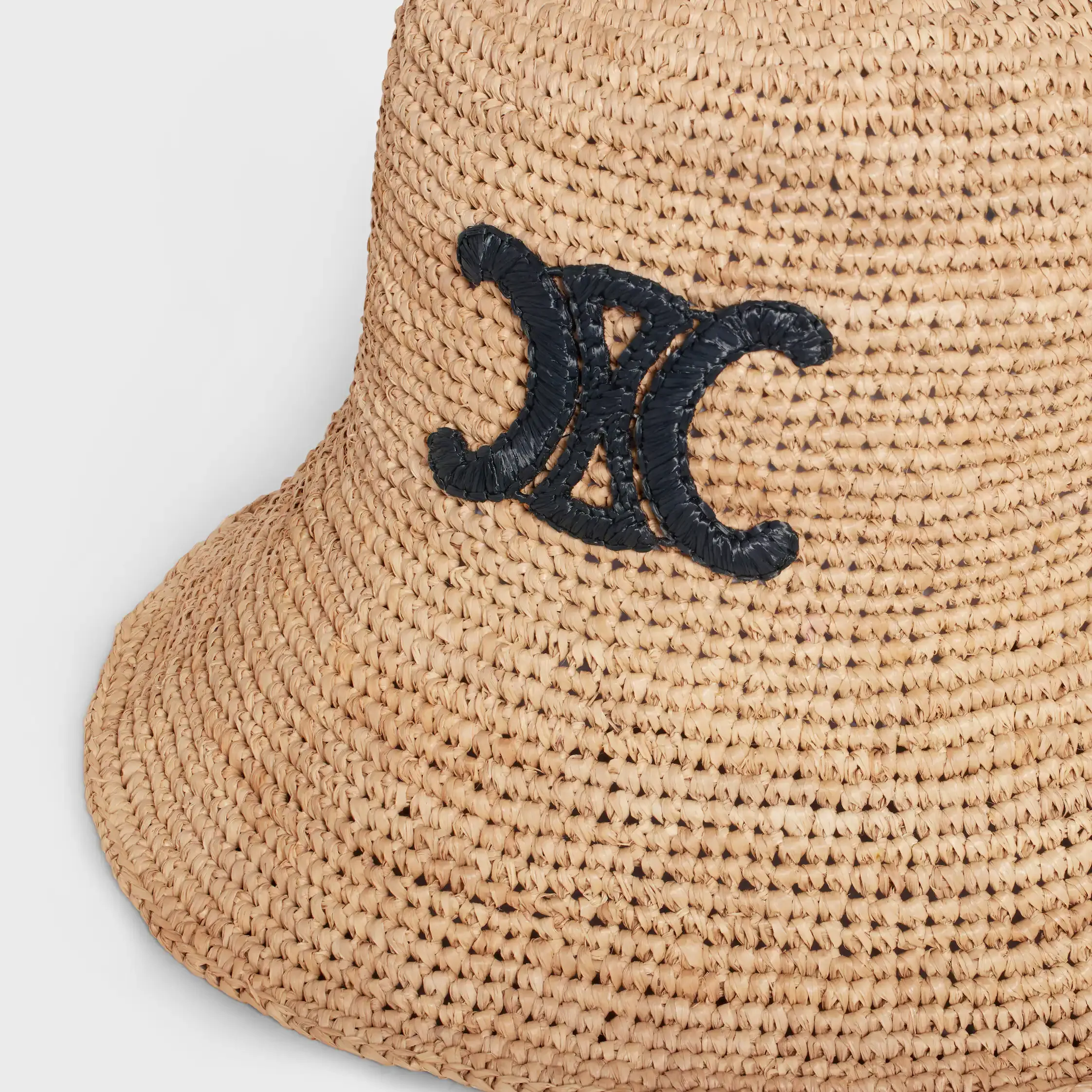 Triomphe Buckethut aus Raffia