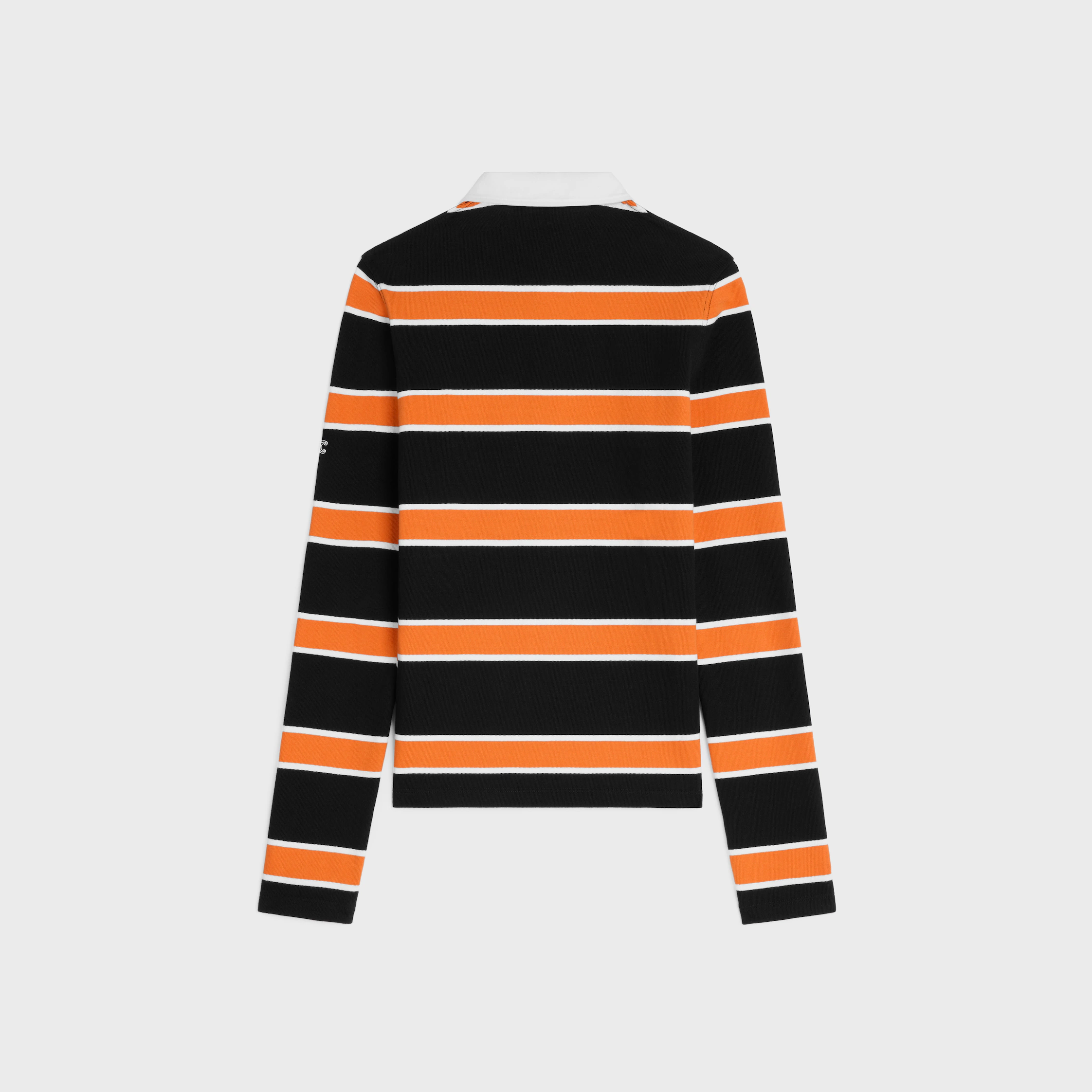 Polo-Shirt aus gestreiftem Baumwolljersey