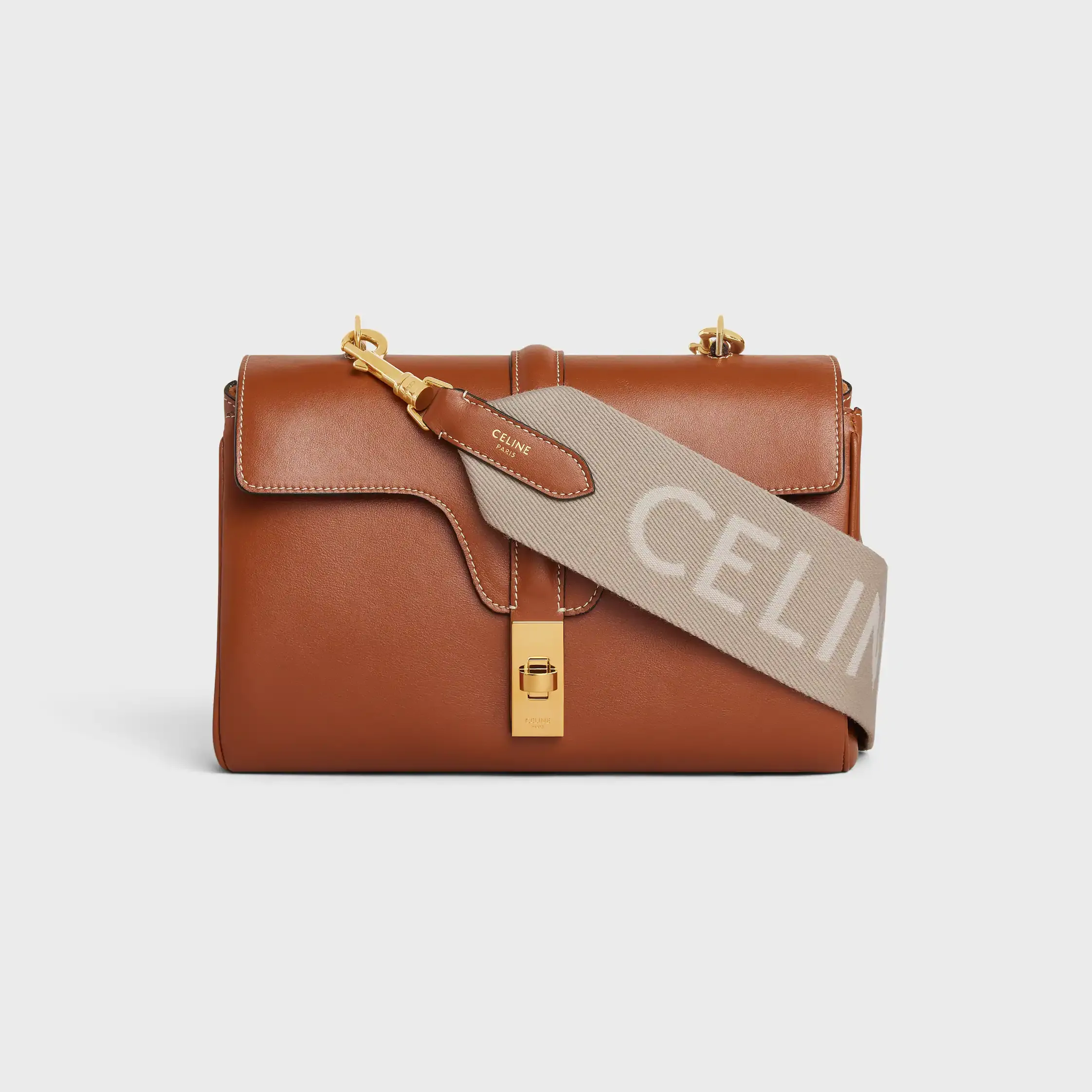 Langer Riemen aus Wolle mit Celine-Jacquard