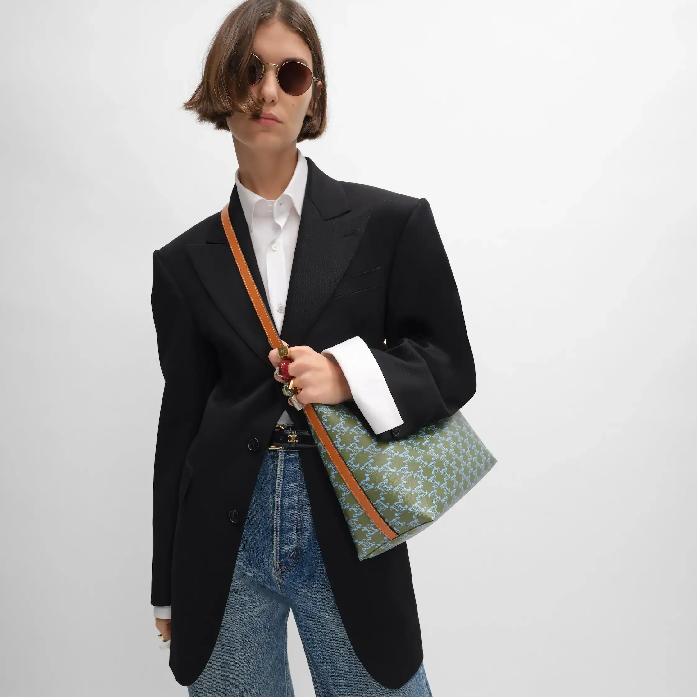 SOFT SHOPPER BAG AUS TRIOMPHE-LEINEN UND KALBSLEDER