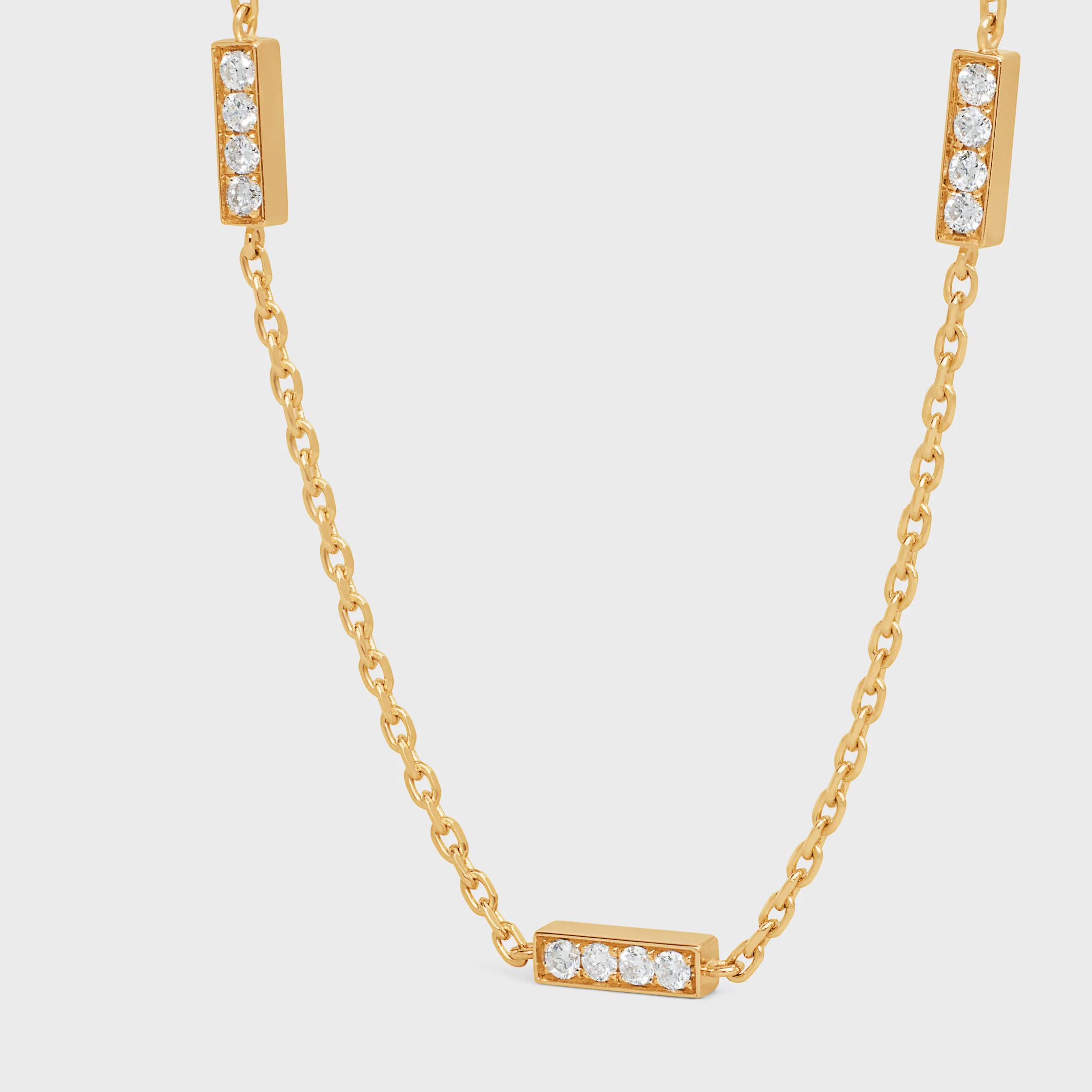 Celine Line Dreifach-Armband aus Gelbgold und Diamanten