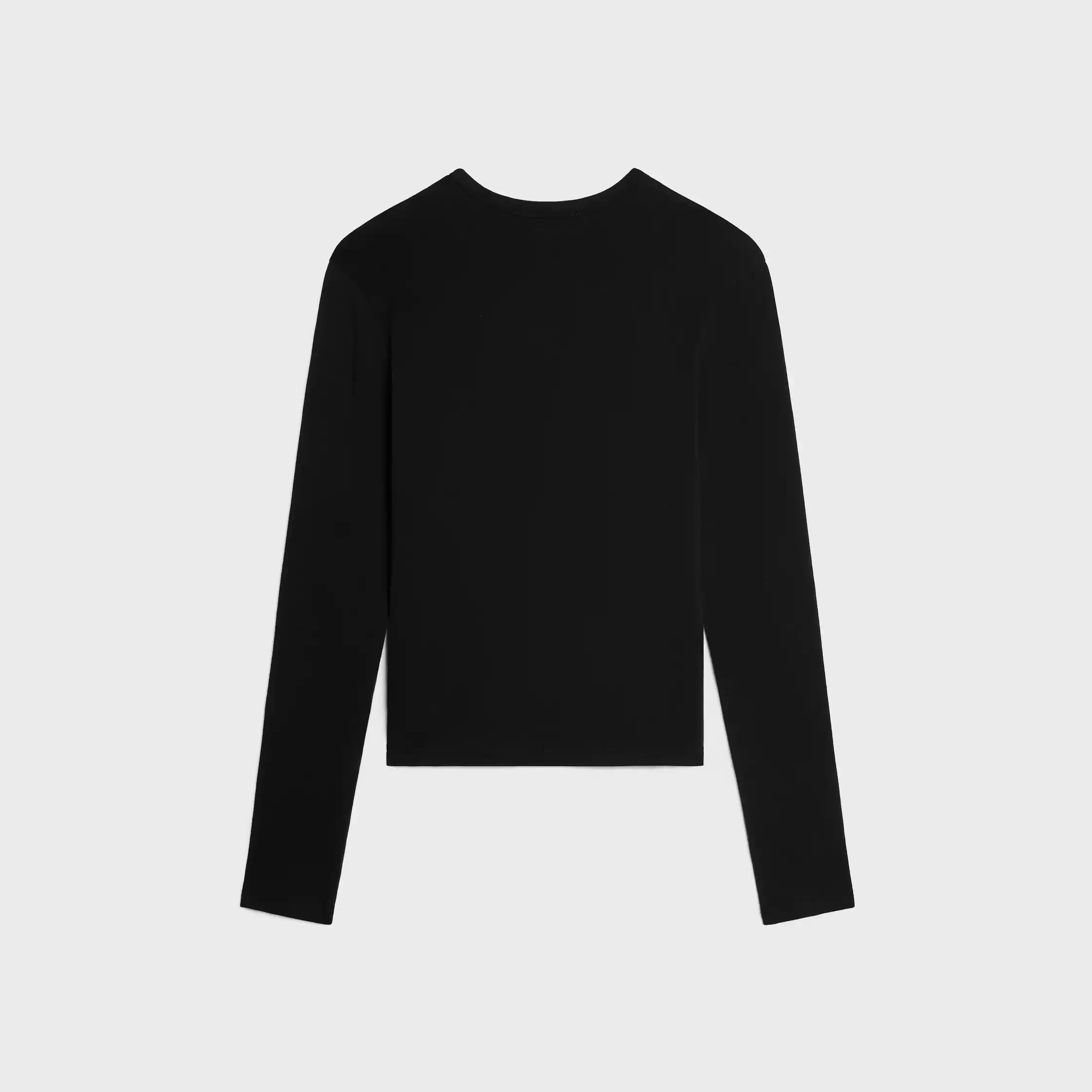 triomphe Langarm-T-Shirt aus geripptem Baumwolljersey
