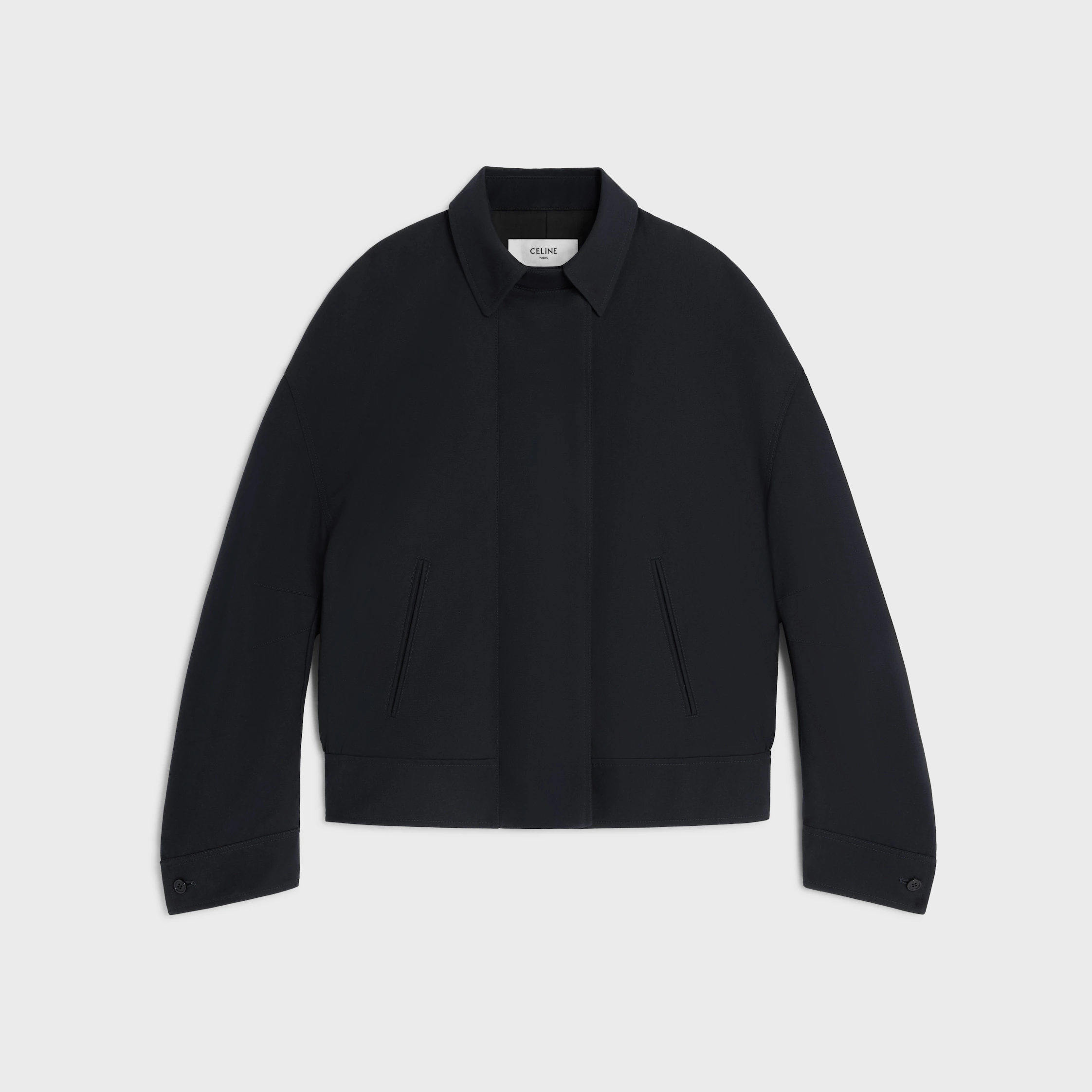 Jacke aus Woll- und Baumwollgabardine
