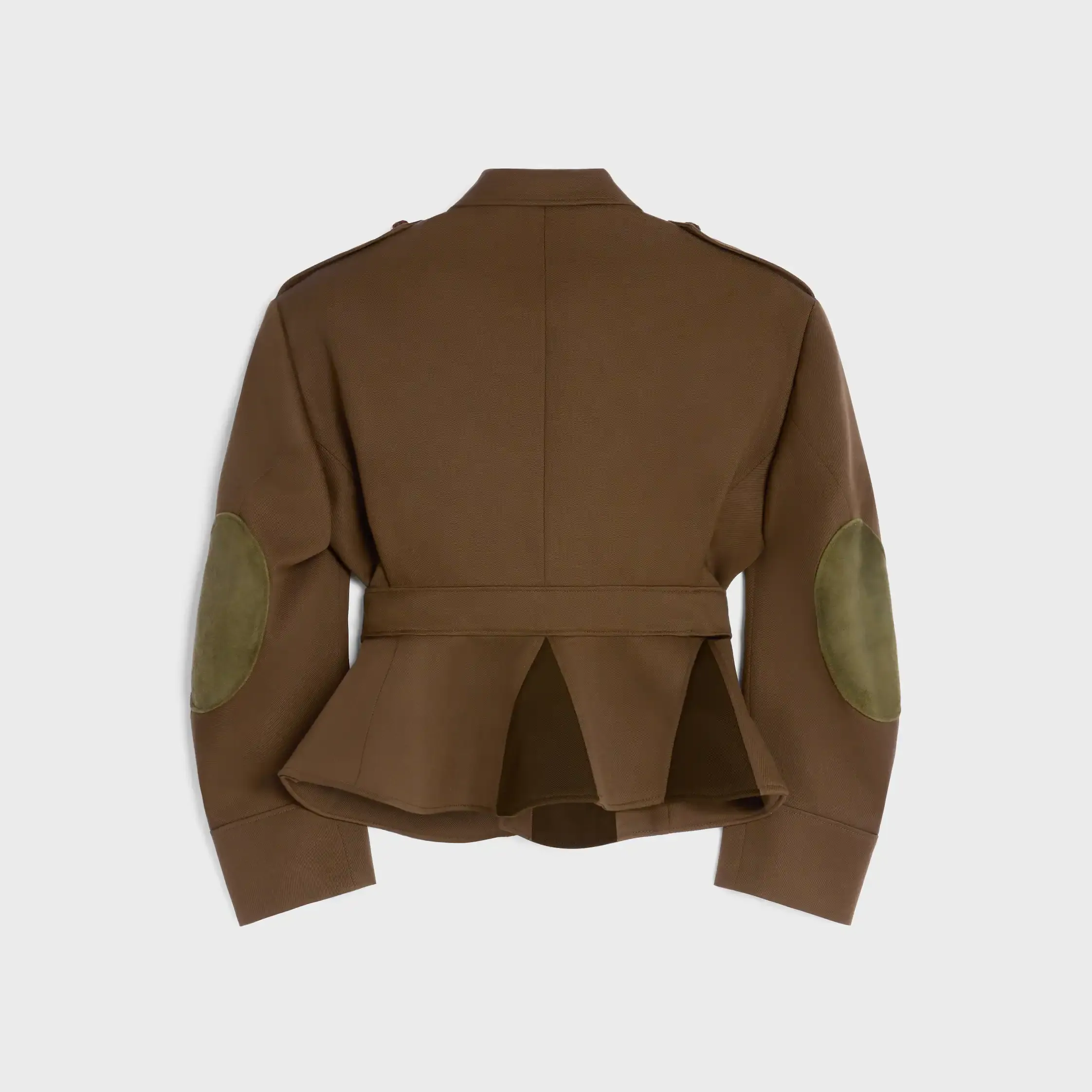 Peplum-Jacke IN diagonalen Wollstoff