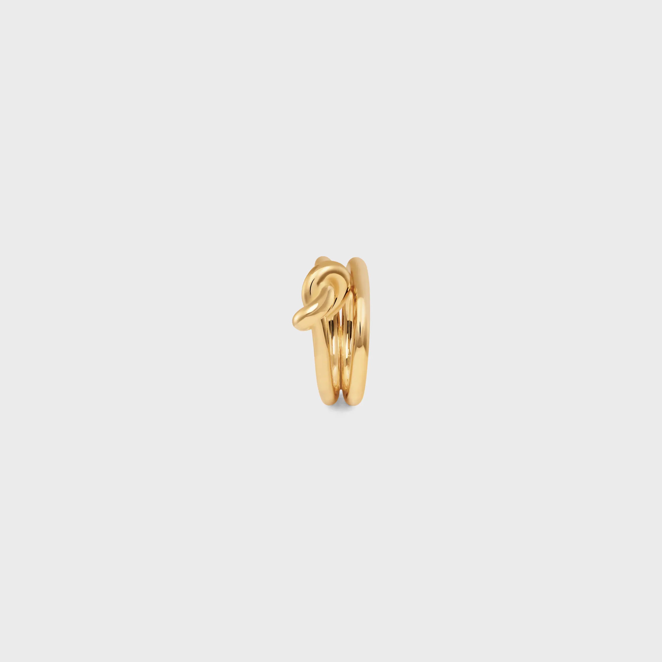 Knot Doppelring aus Messing mit Goldfinish