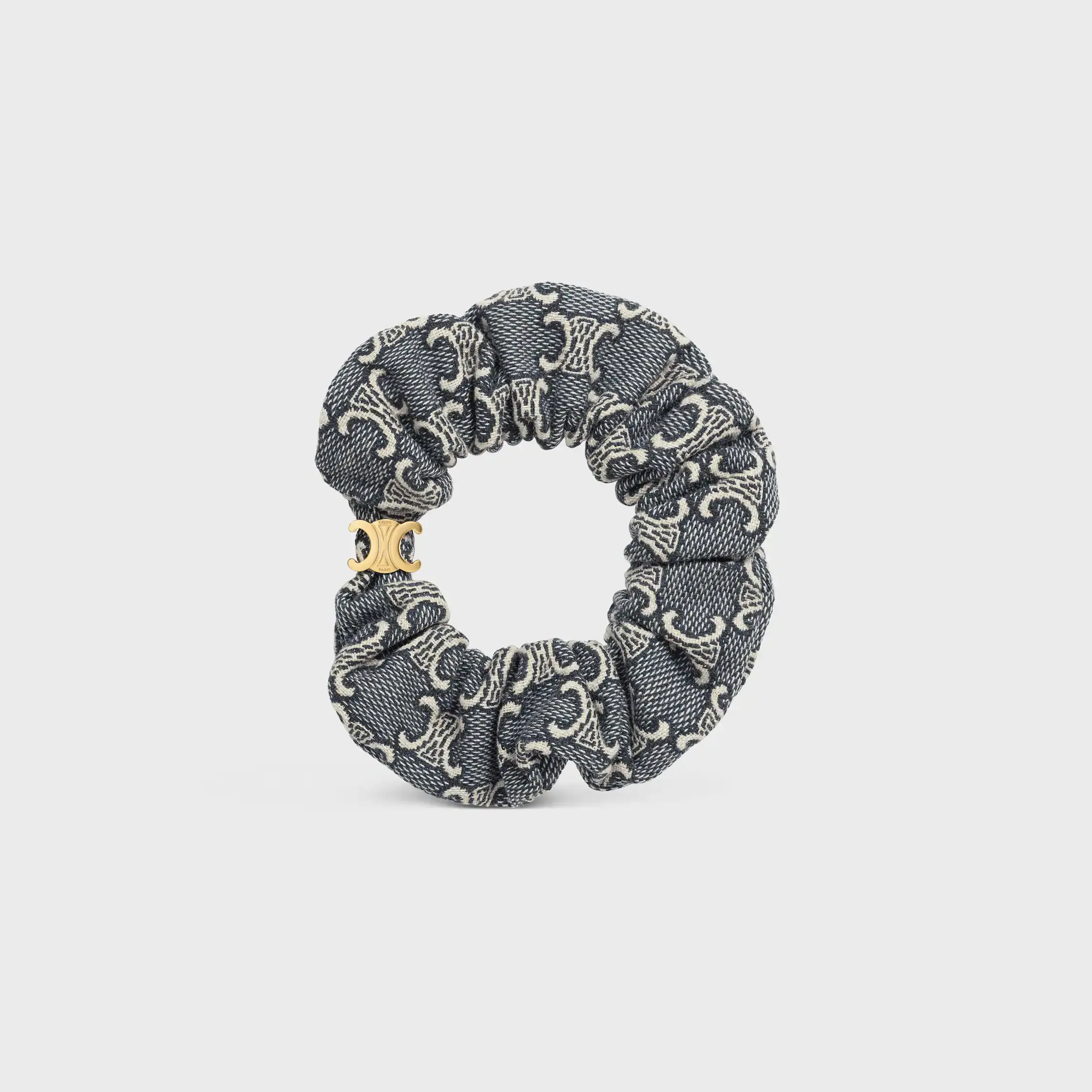 Celine Jacquard Triomphe-Schleife aus Baumwolle, Polyester, Polyamid und Messing mit Goldfinish