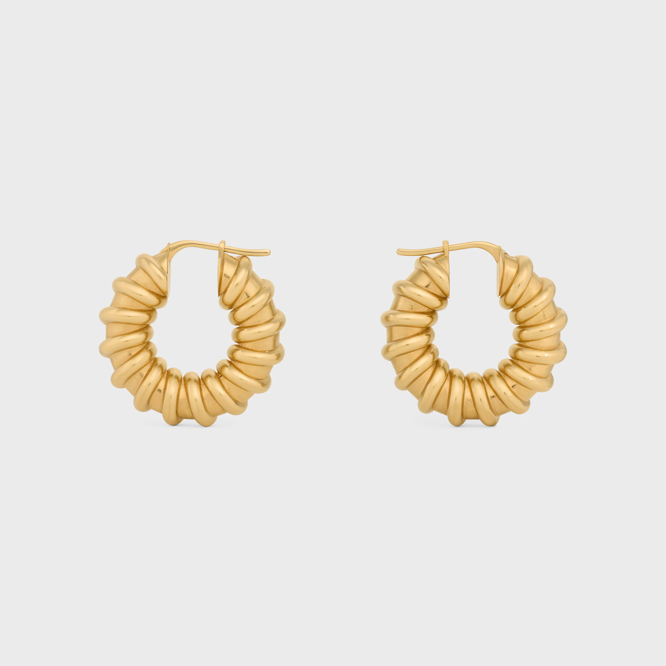 Celine Défilé Torsade Ohrringe aus Messing mit Goldfinish
