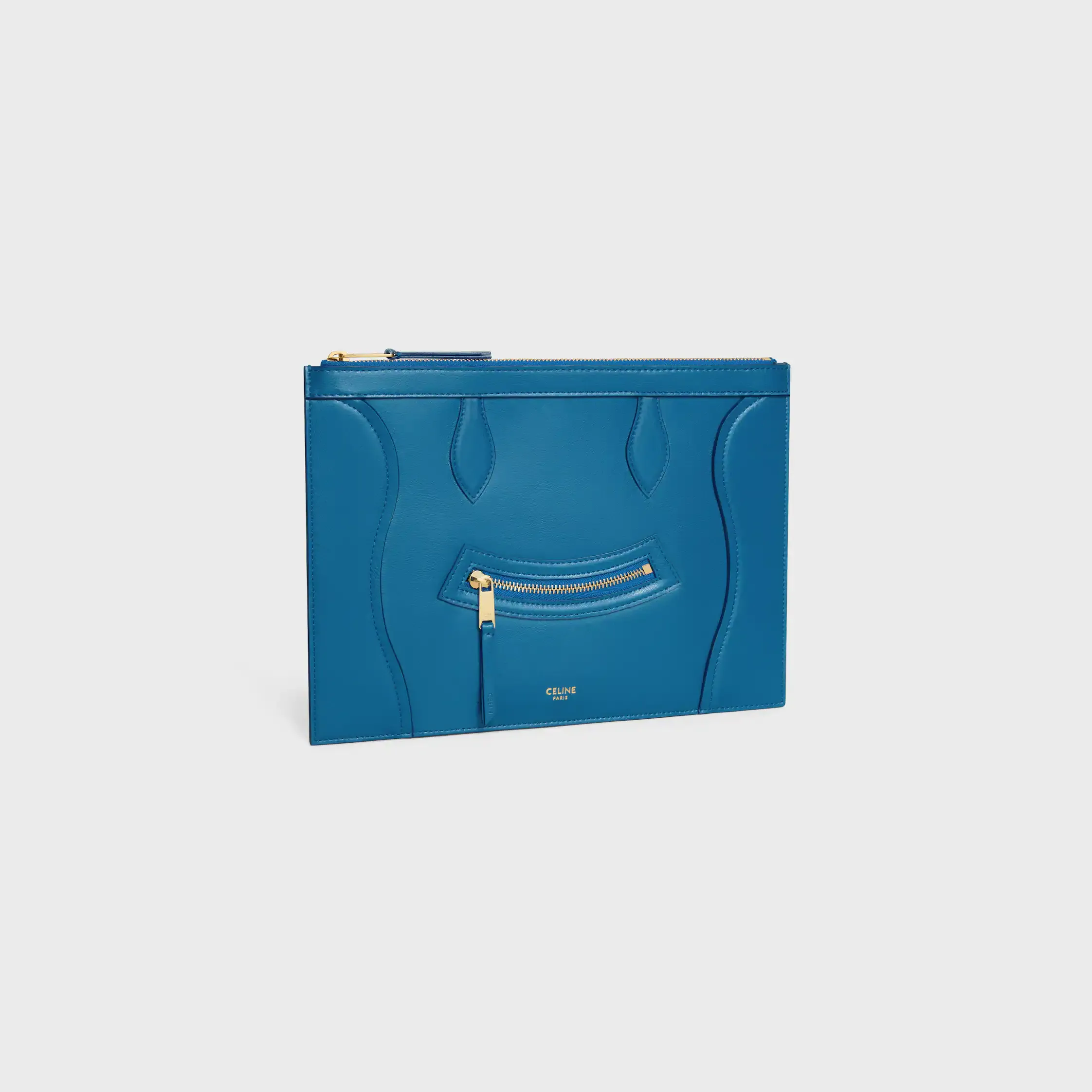 MITTELGROßE TASCHE AUS GLÄNZENDEM KALBSLEDER