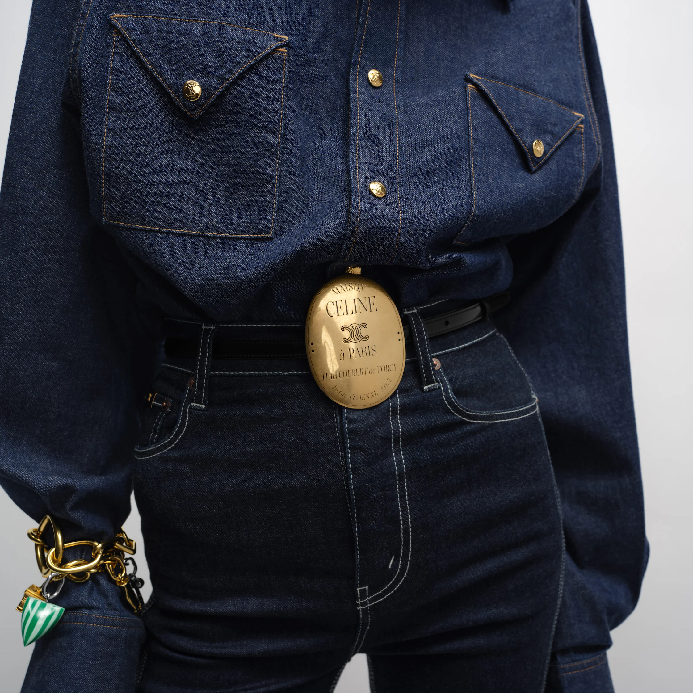 MAISON CELINE GÜRTEL 13 MM IN Taurillon-Leder