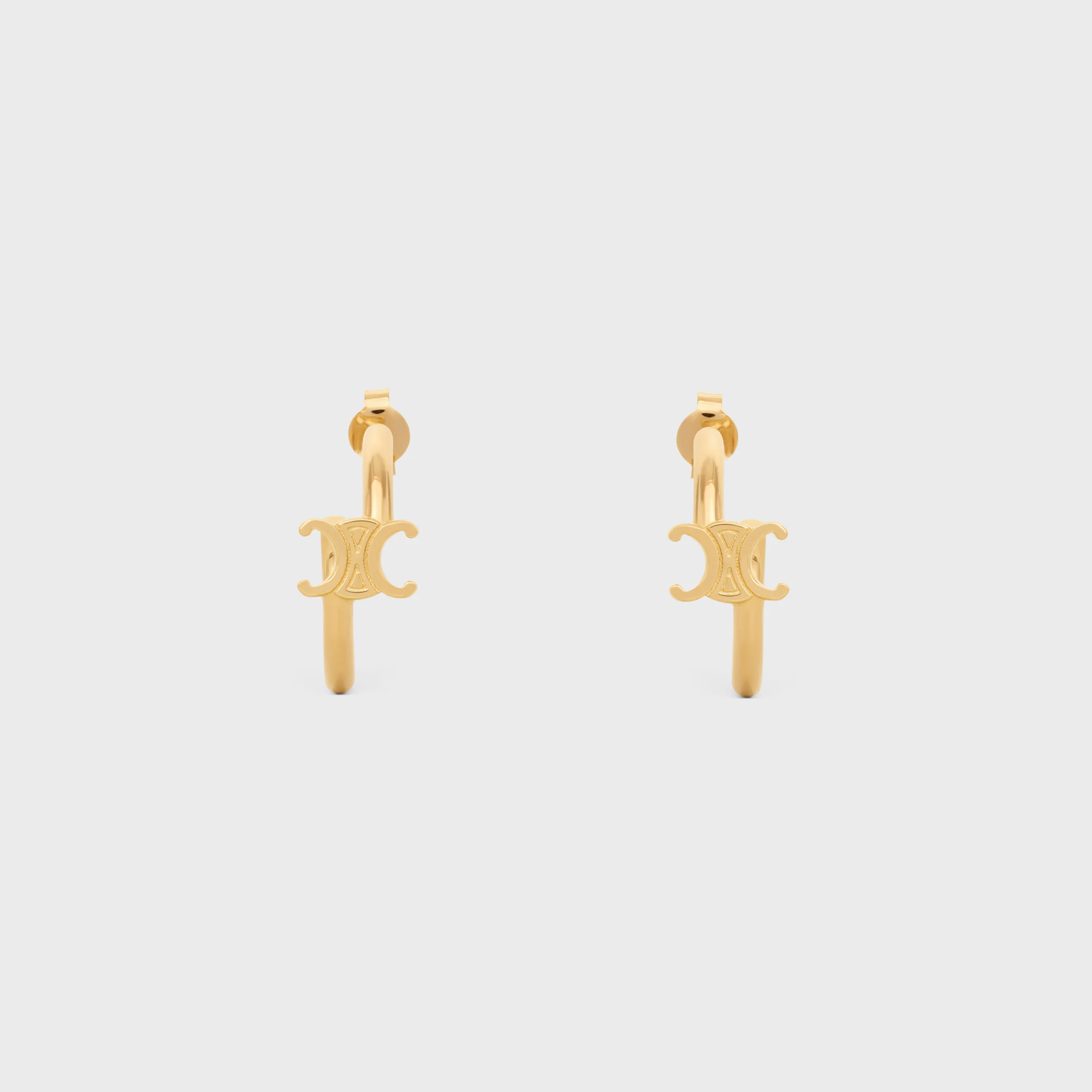 Triomphe-Ohrhänger aus Messing mit Goldfinish