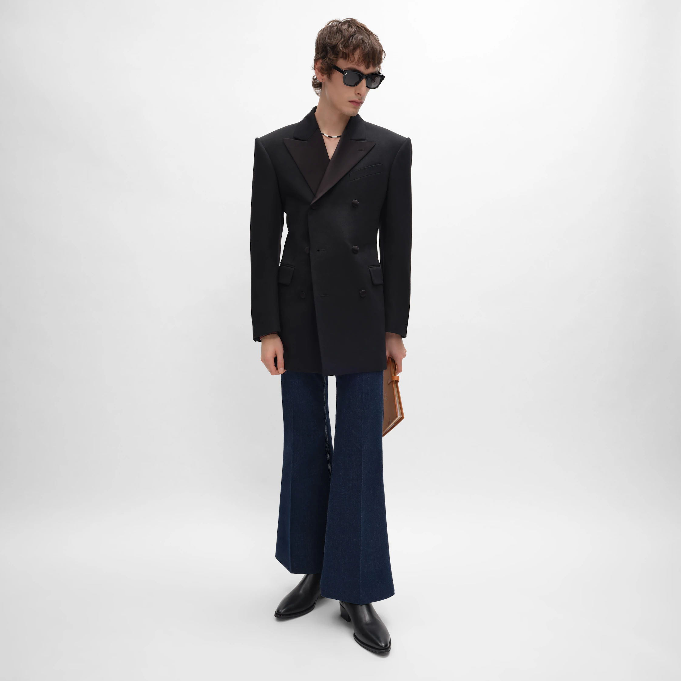 FLARE JEANS 003 IN LEICHTWEICHEN INDIGO DENIM