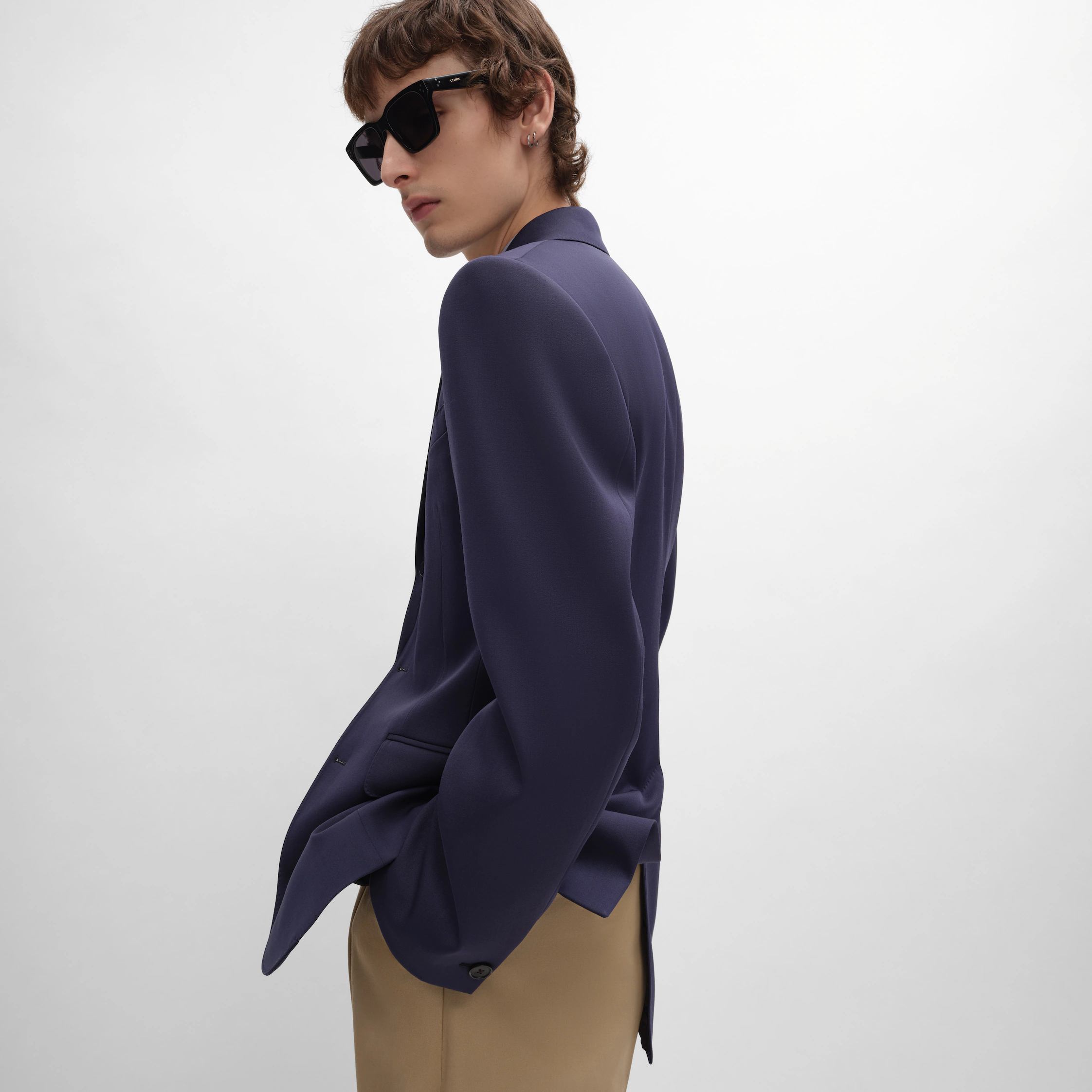 Colonne-Jacke IN GRAIN DE POUDRE WOLLE