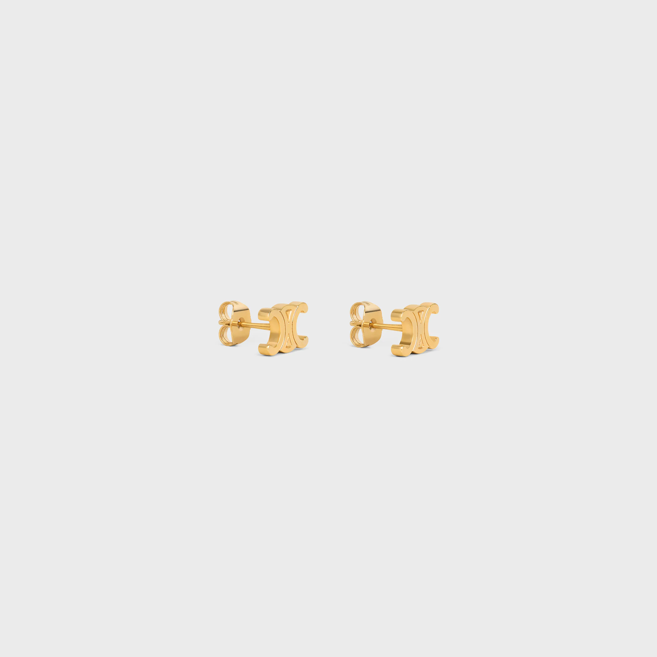 Triomphe-Ohrstecker aus Messing mit Goldfinish