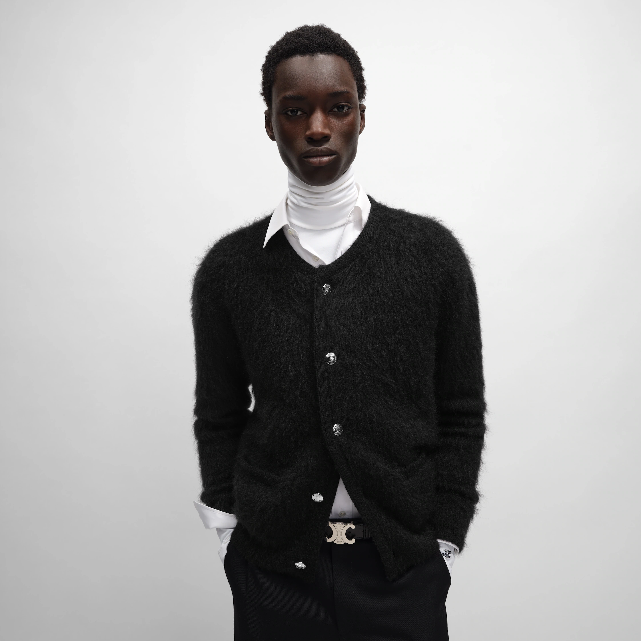 Cardigan IN gebürsteter Mohair