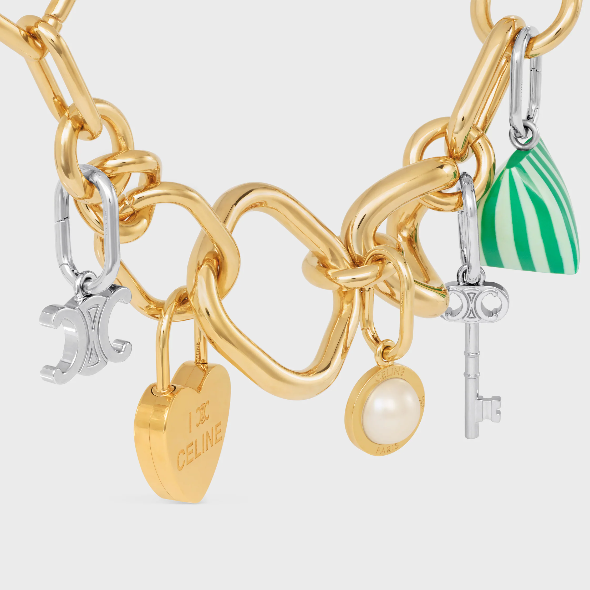 CHARMS BERLINGOT AUS HARZ UND BRONZE MIT RHODIUM-ÜBERZUG