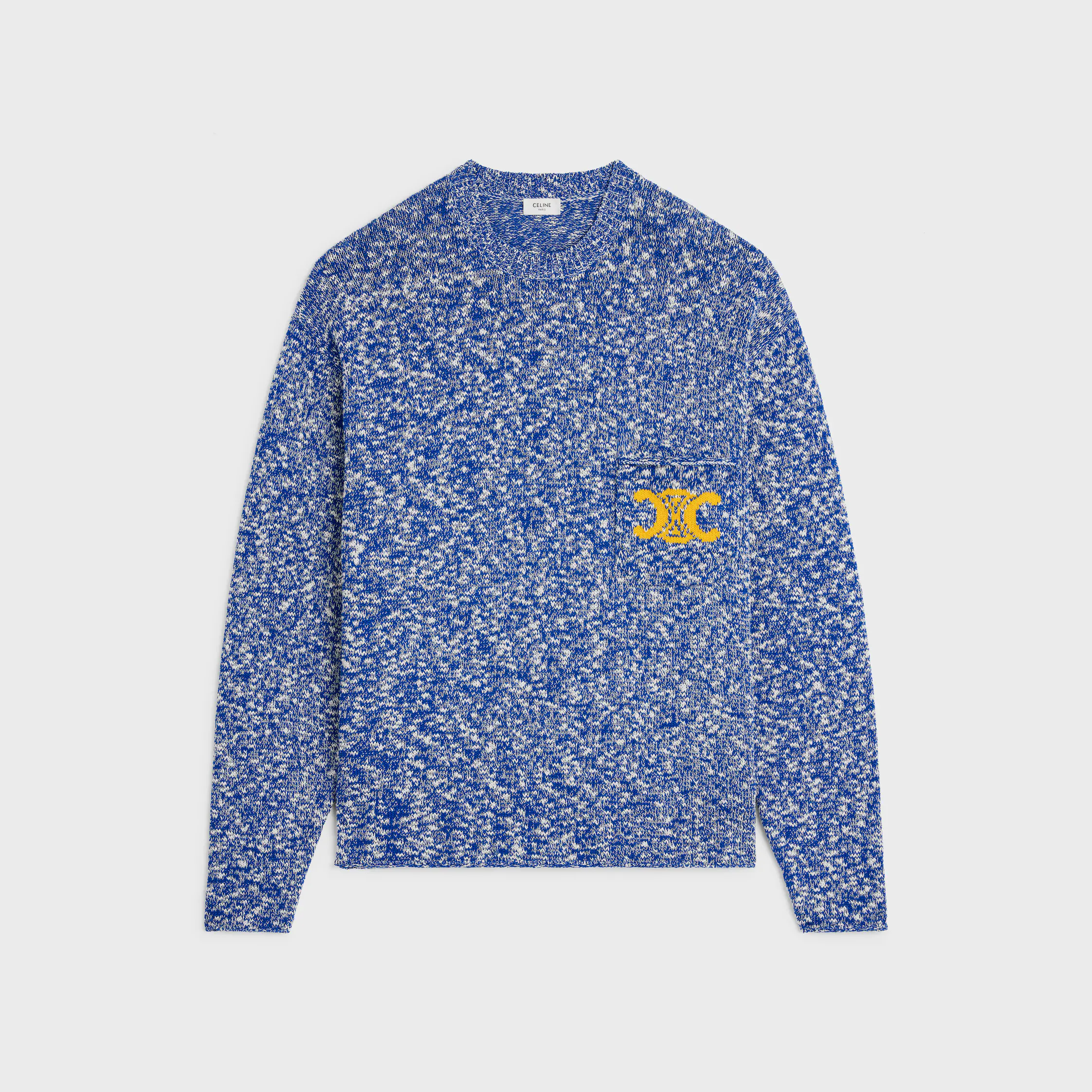 oversized Crewneck-Pullover IN Mouliné-Baumwolle