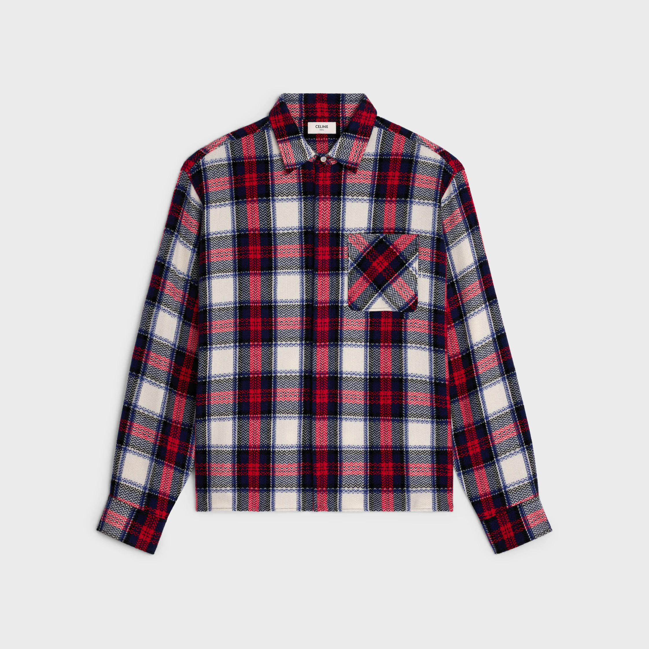 Overshirt IN kariertem Kaschmir